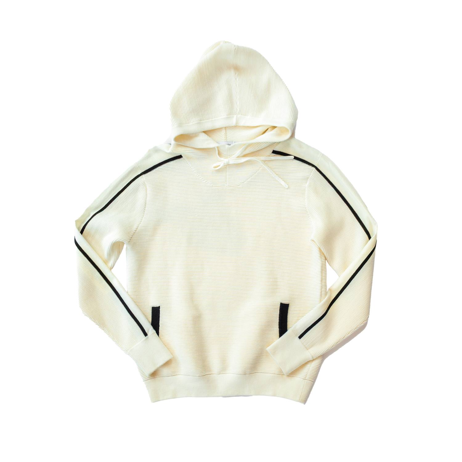 Circular Path Women's Neutrals Double Stripe Pullover Hoodie