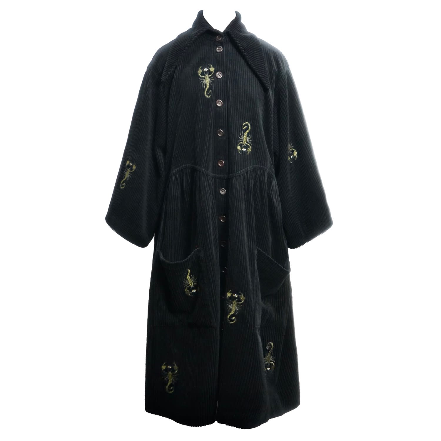 Solai Women's Black / Green Persephone Coat In Black/green