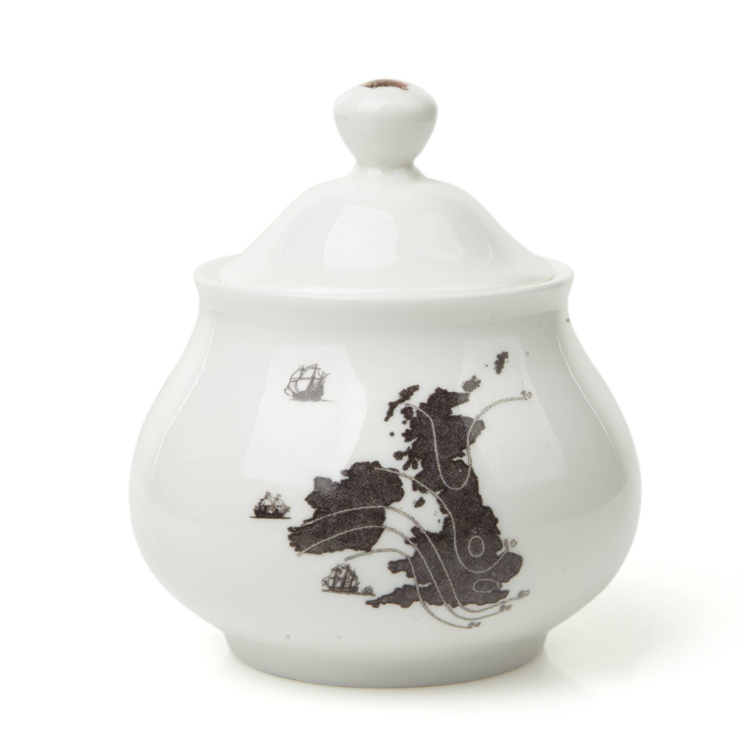 White Map Sugar Pot Ali Miller London