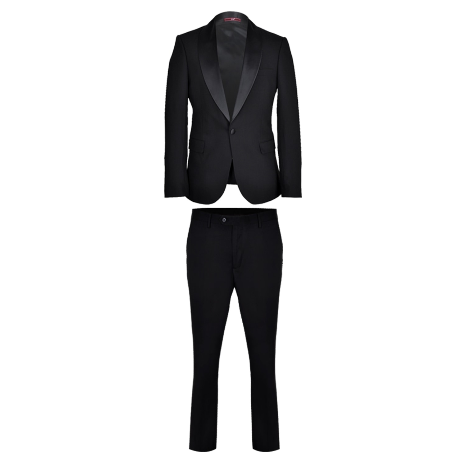 Men's Alfredo Single Breasted Shawl Lapel Tuxedo – Black | Extra Large | David Wej