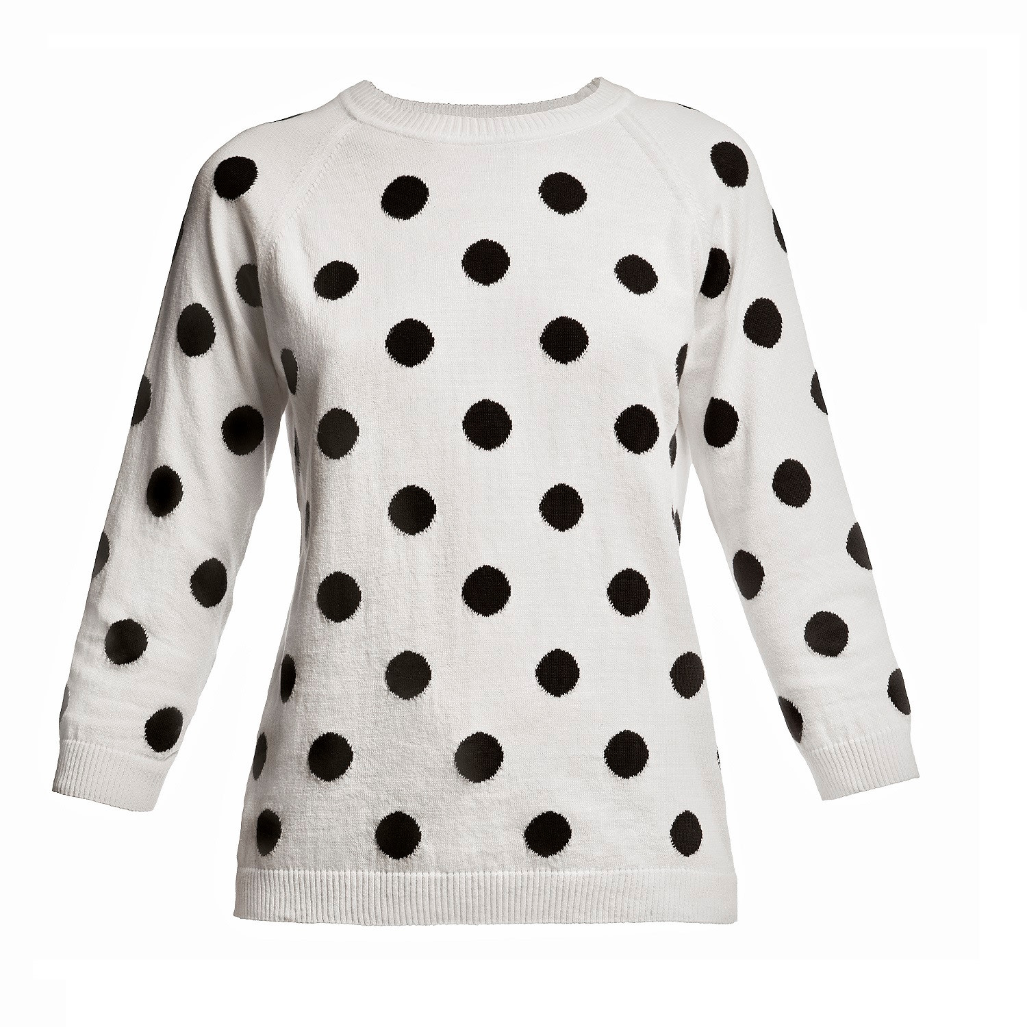 Women’s Black / White Charlotte Polka Dot Jumper Medium Rumour London