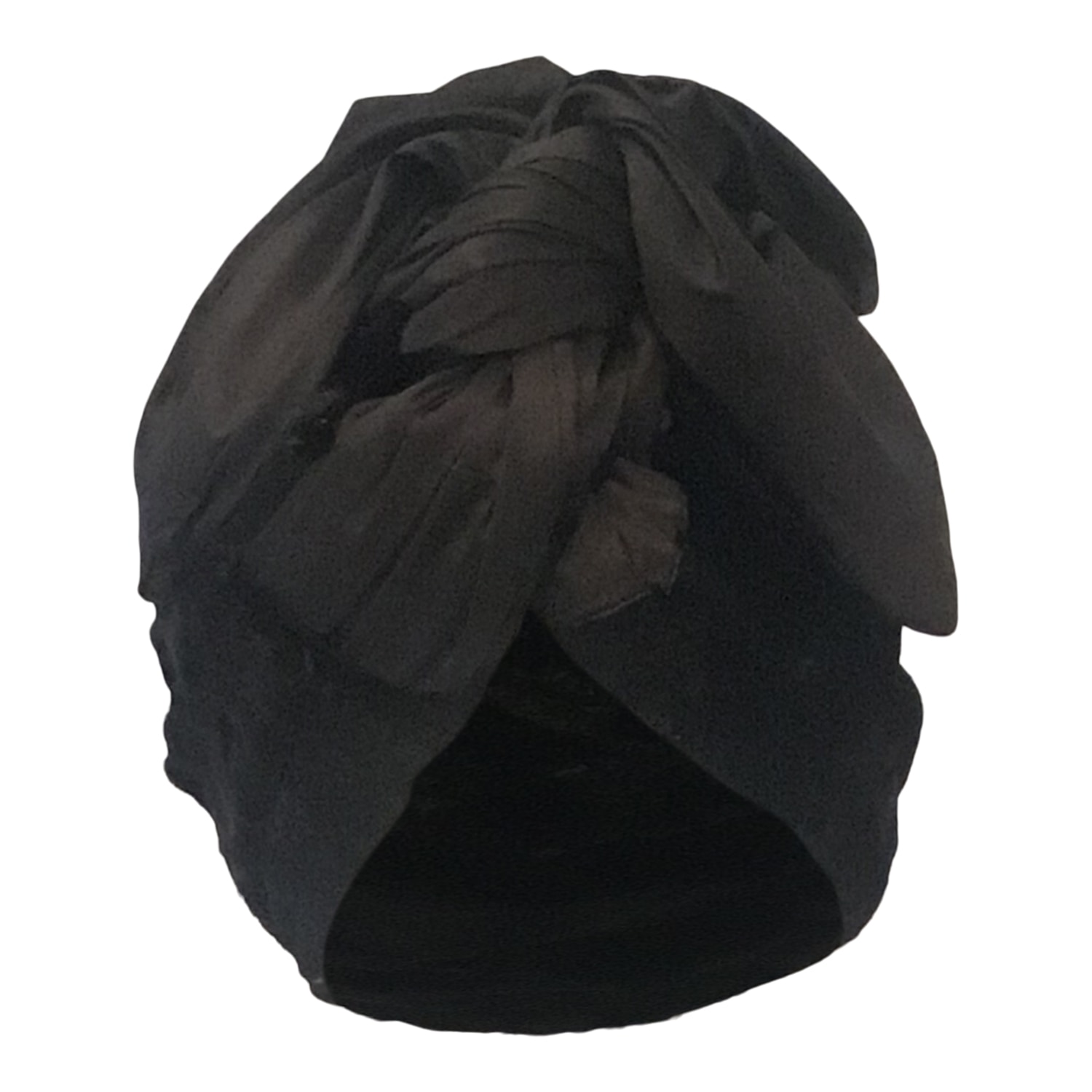 Women’s Twisturban Turban In Faux Fur & Black Silk Shantung Romer Millinery