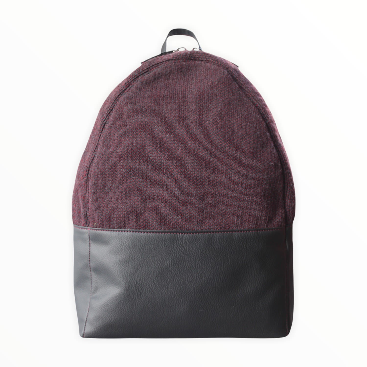 Maria Aristidou Men's Unisex Deux Côtés Backpack - Charcoal & Burgundy In Black/red