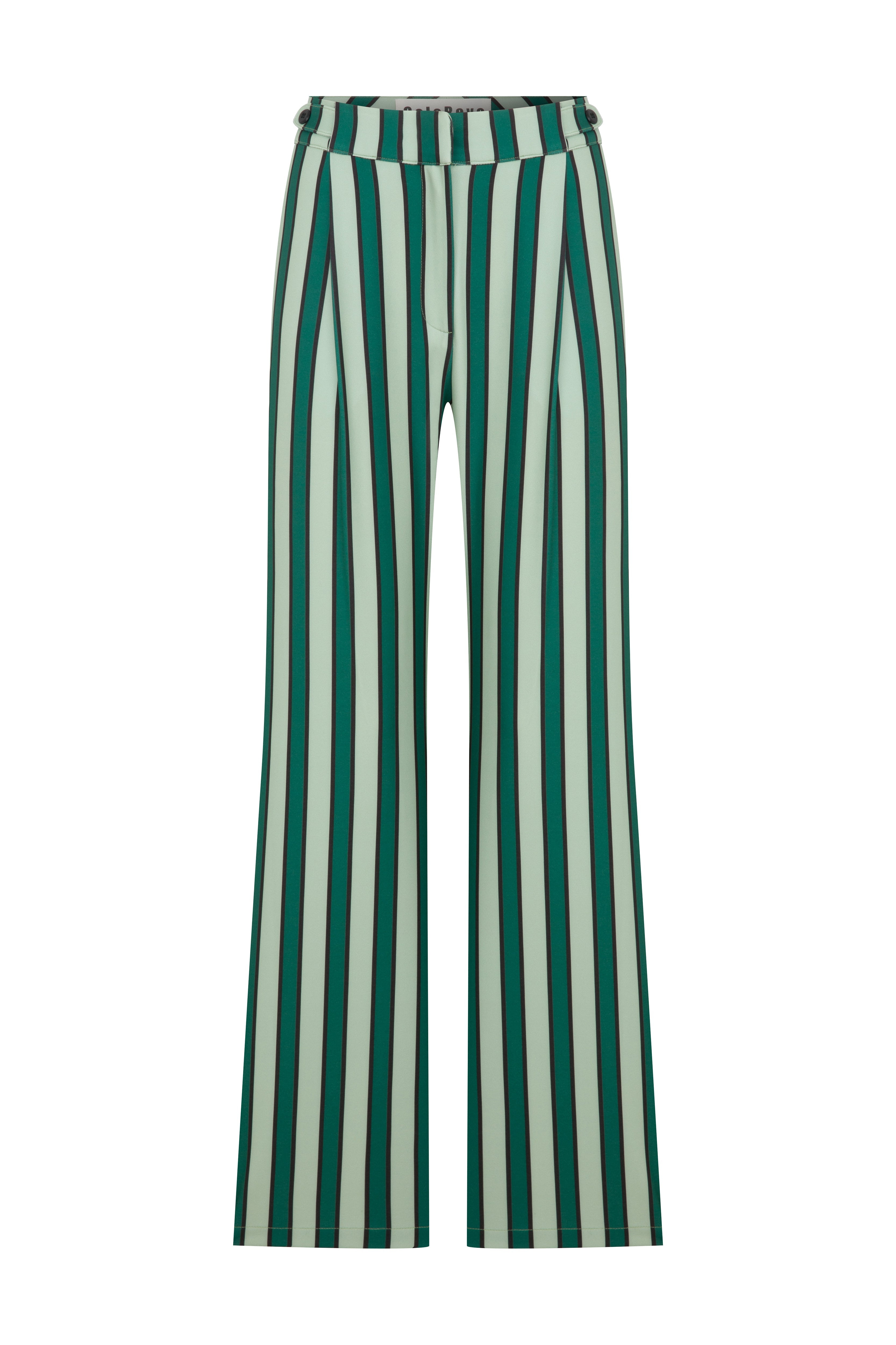Coloreve Women's Green Striped Pants In Multi