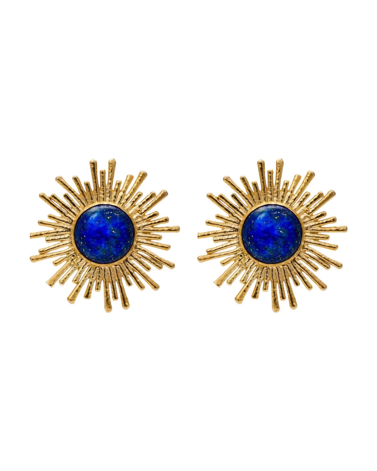 Kybele Studio Women's Gold / Blue Celestial Radiance Earrings With Lapis Lazuli