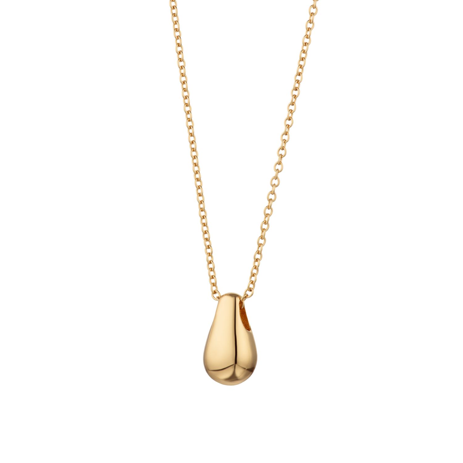 Scream Pretty Women's Gold Teardrop Necklace With Slider Clasp