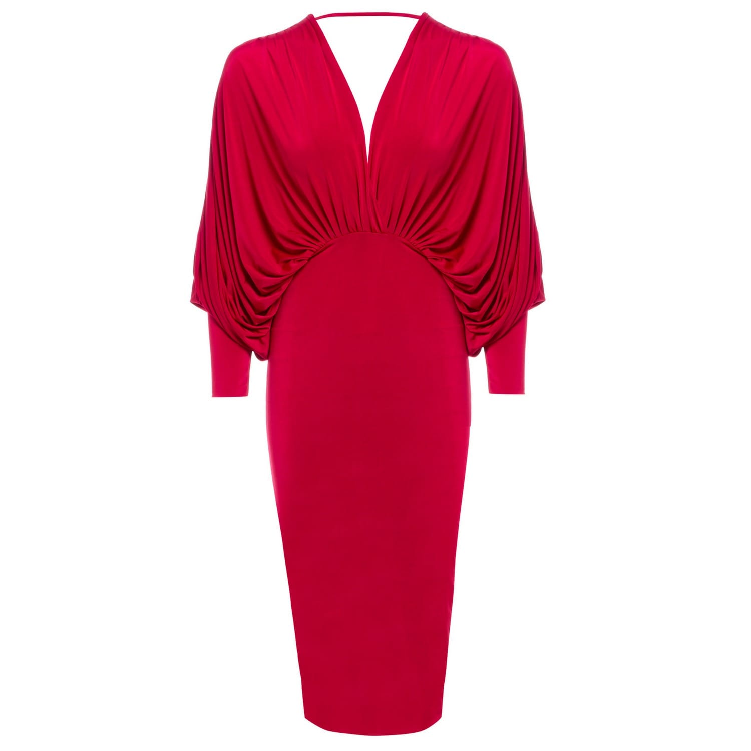 midi batwing dress