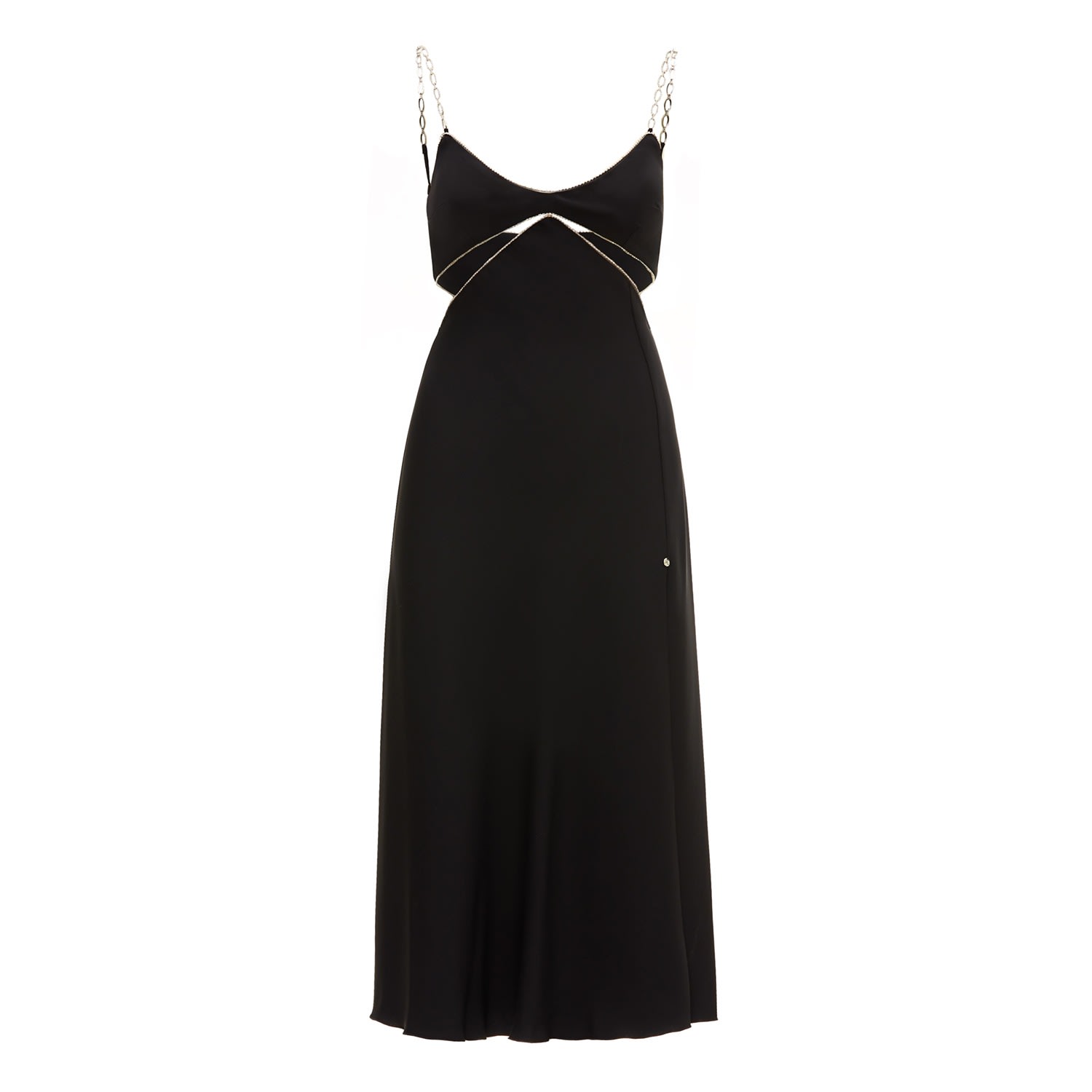 Nissa Women's Midi Embellished Dress Black In Black