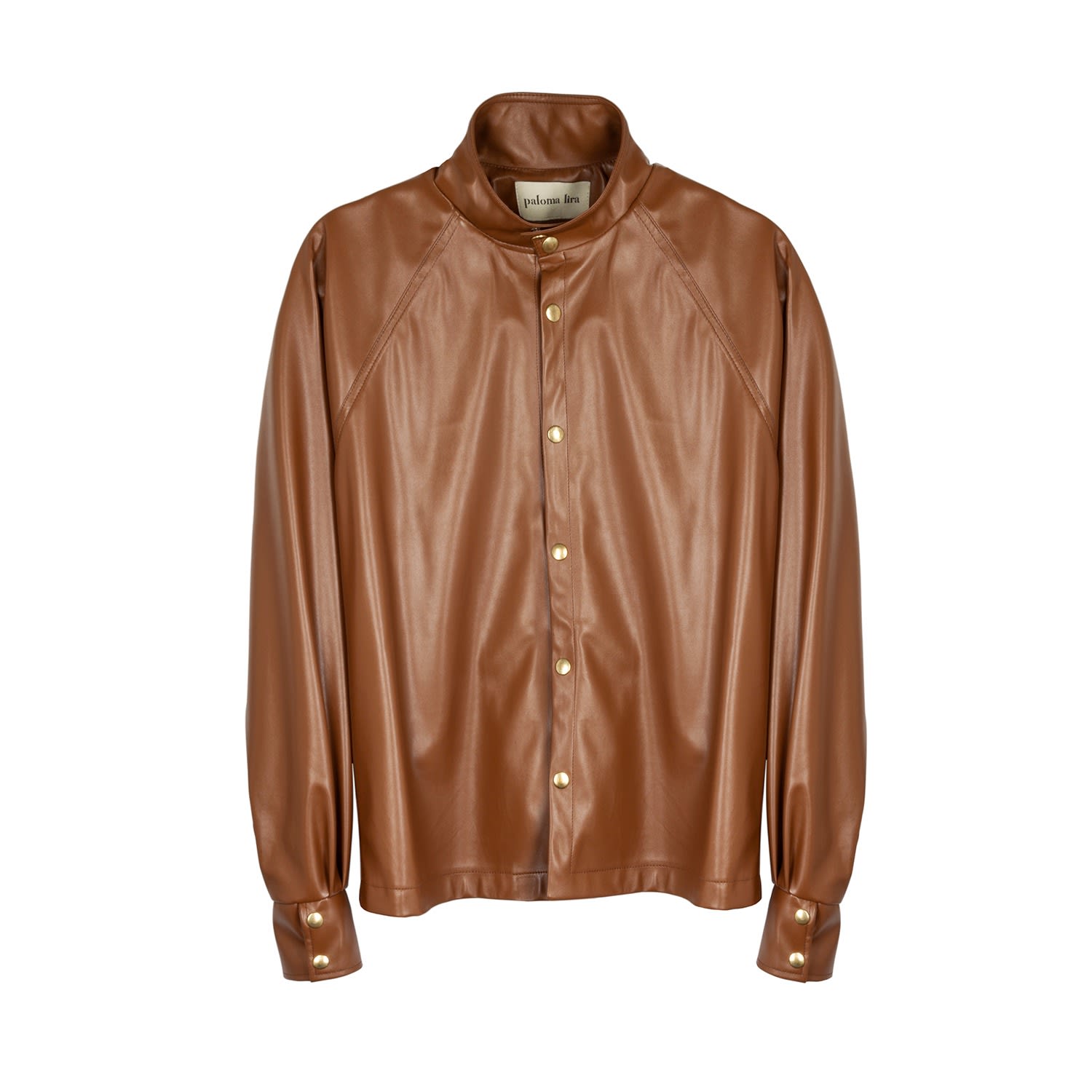 Men’s Brown Vinyl Shirt XXL Paloma Lira