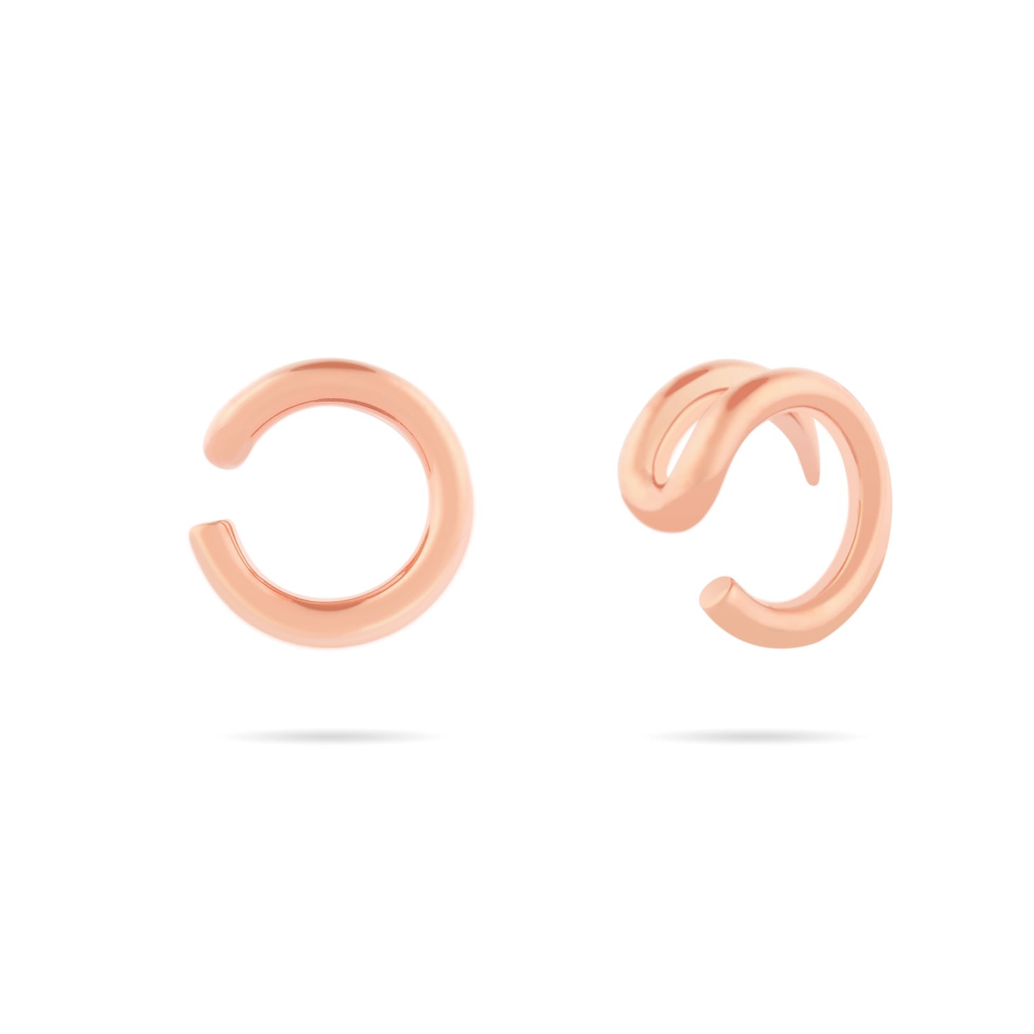 Meulien Women's Pointed Double Band Ear Cuff - Rose Gold In Gray