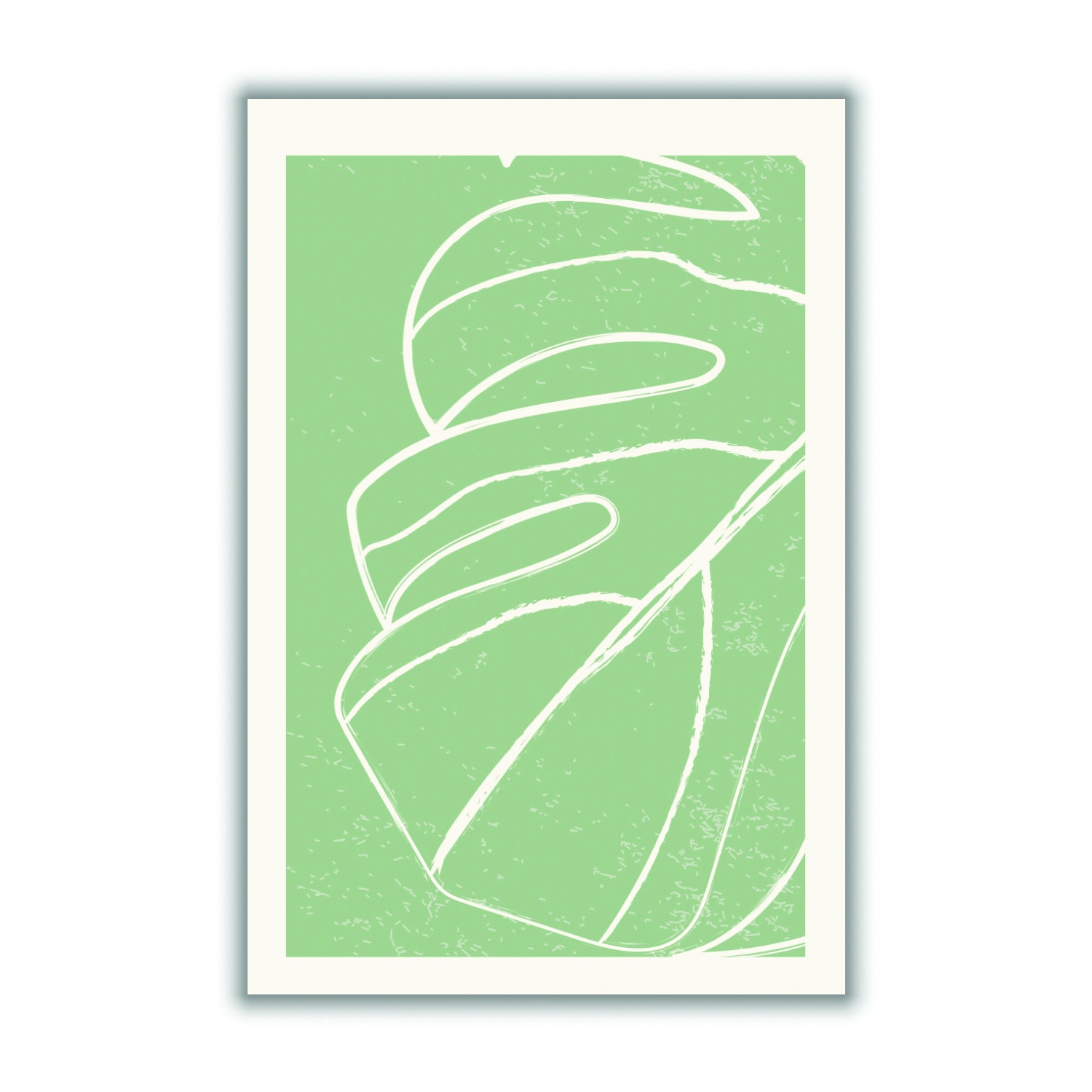 Green Minimal Monstera Collection 2 Extra Small Stanley Print House