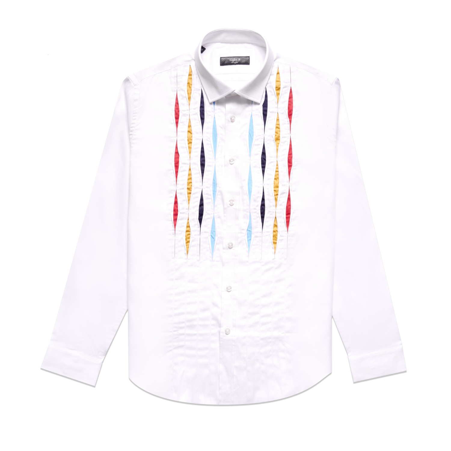 Eight X Men's White Le Chiffre Artisan Collection Button Down Dress Shirt In White