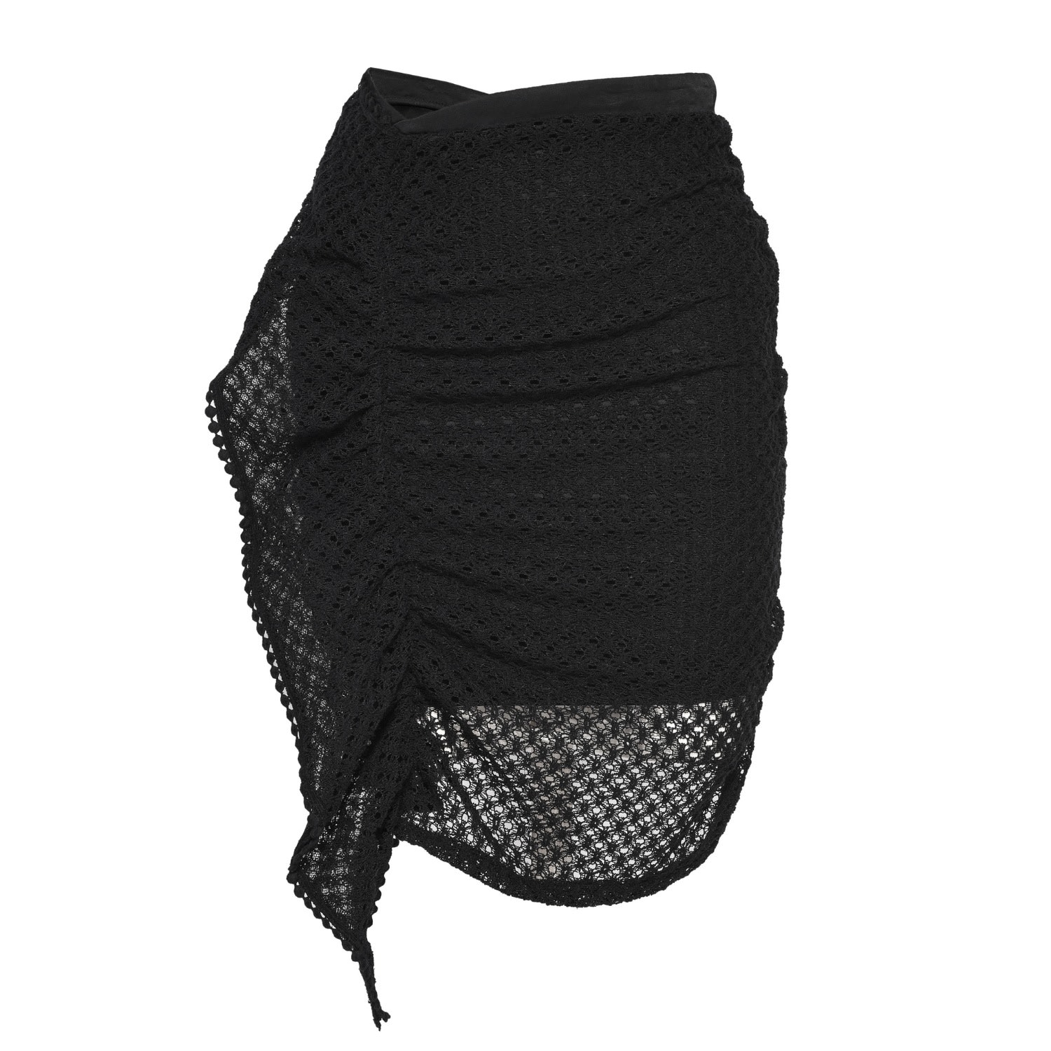 Lahive Women's Black Gizelle Ruffle + Lace Skirt In Black