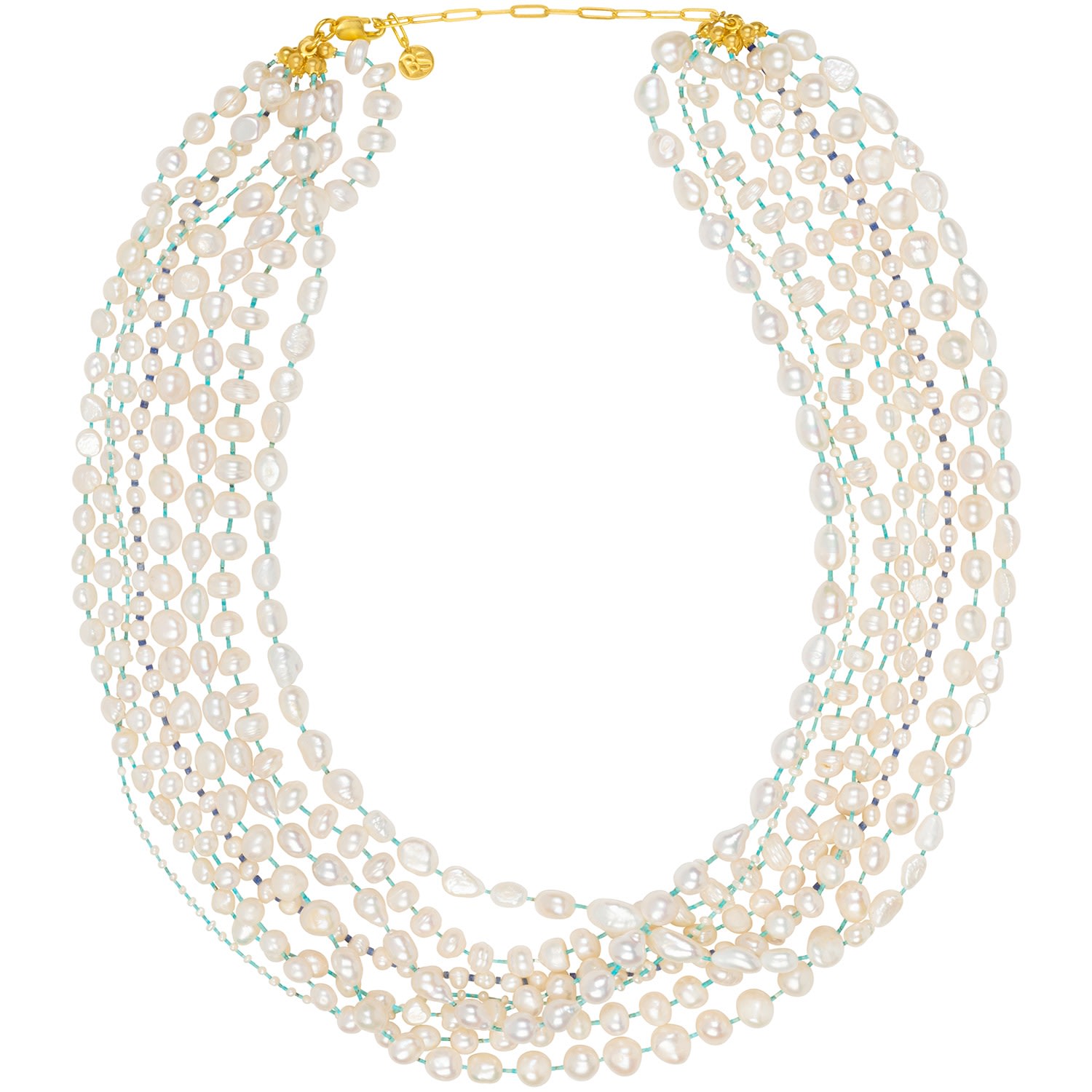 Women’s Gold / White Stellar Necklace Bonjouk Studio