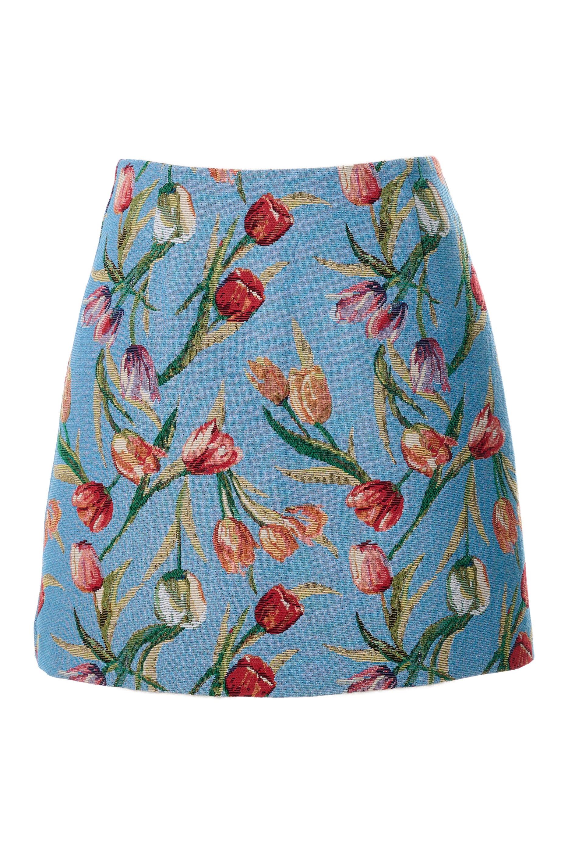 Louche Women's Aubin Tulip Jacquard A-line Mini Skirt - Blue In Blue