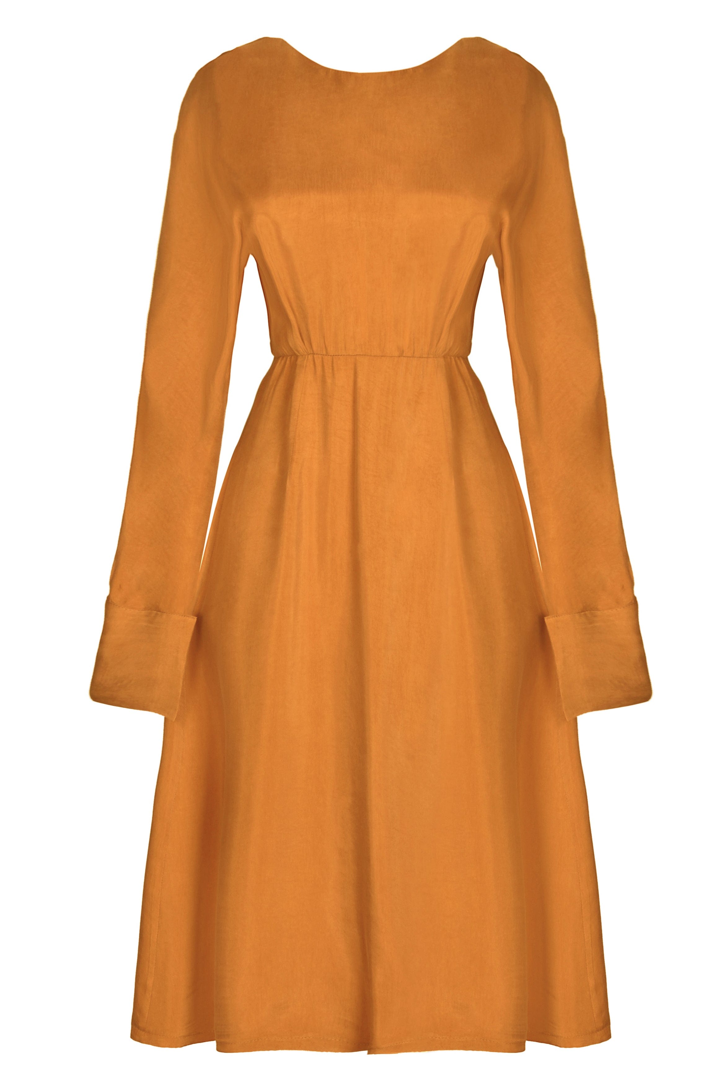 Sarvin Women's Mustard Yellow Midi Dress In Yellow