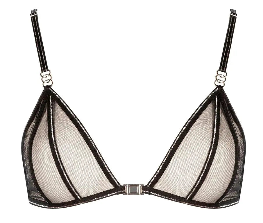 Bracli Women's Black Manhattan Crossed Bra In Brown