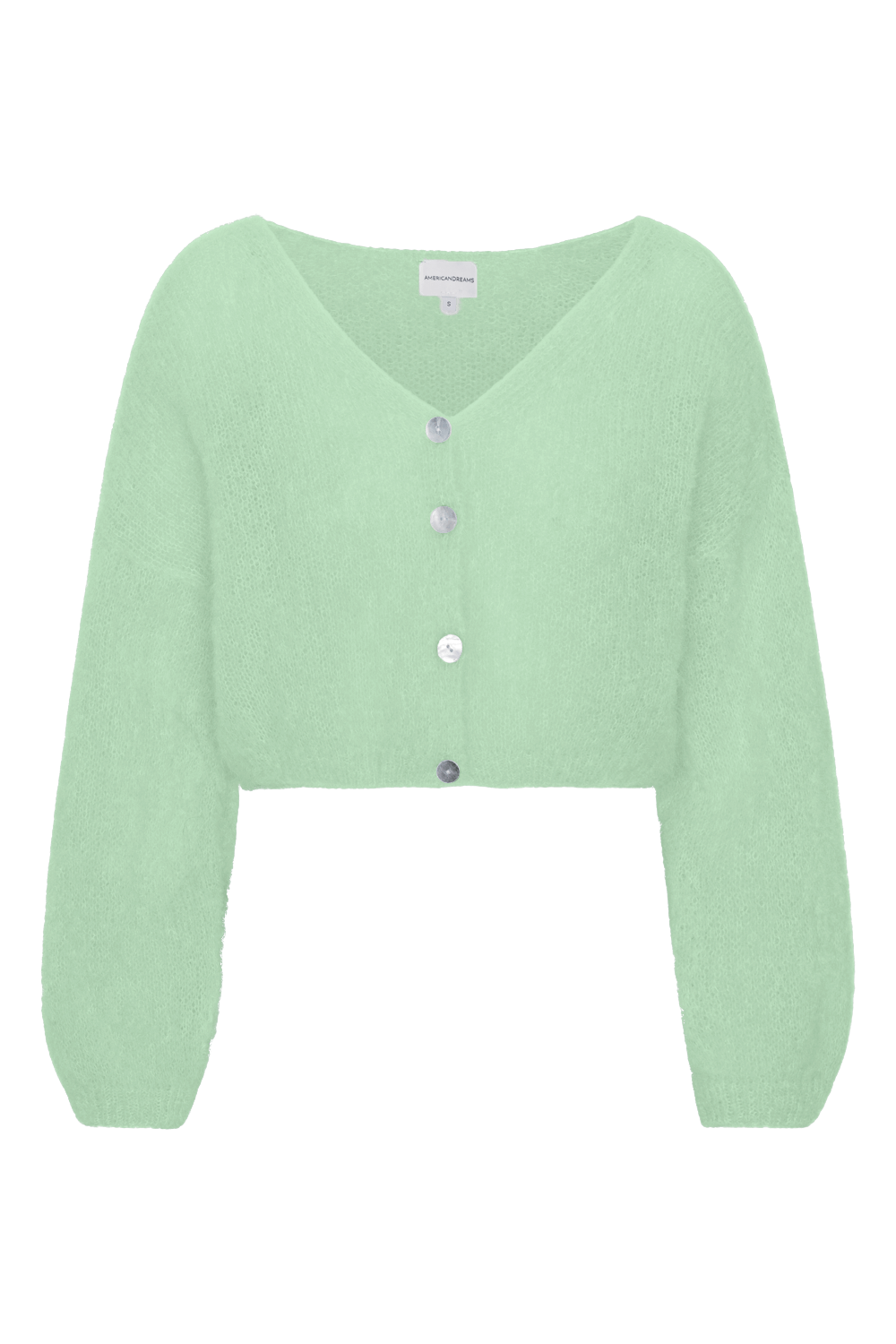 Americandreams Women's Cornelia Cropped Cardigan Mint Green