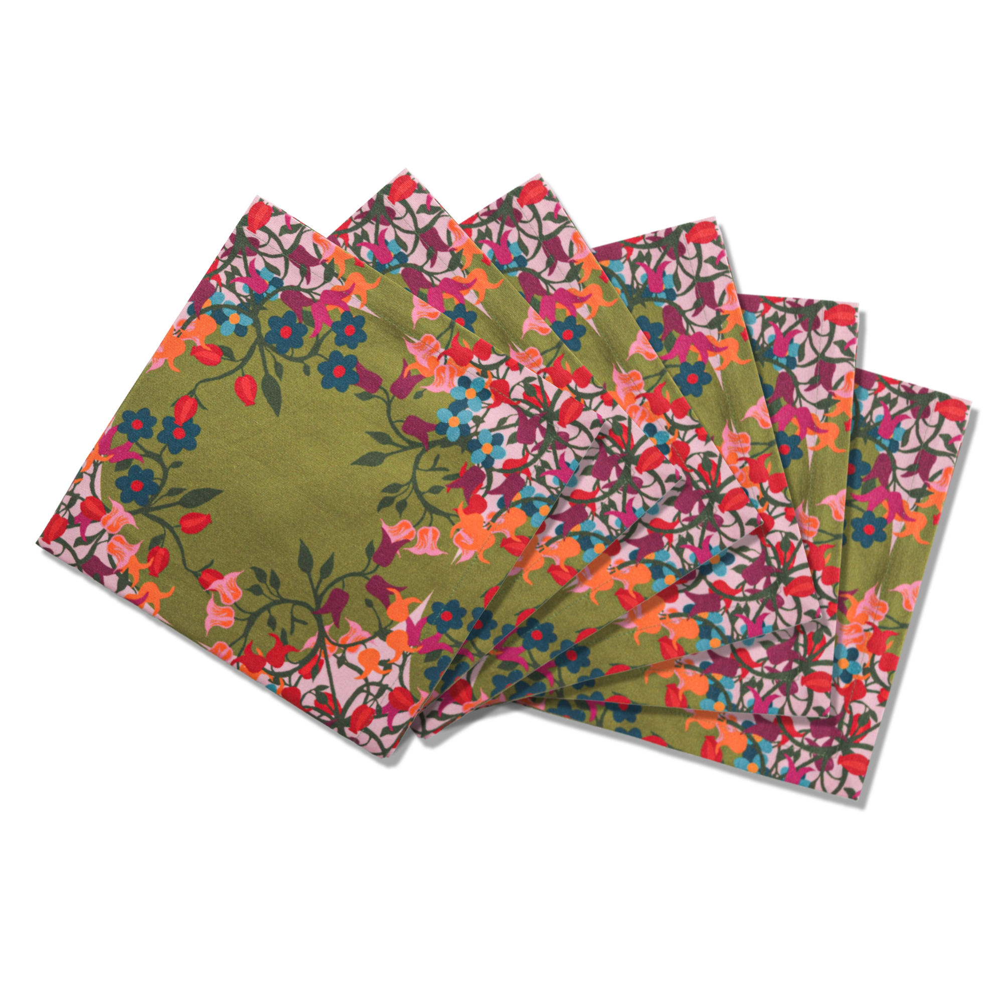 Sophie Williamson Design Offcut Napkins In Green