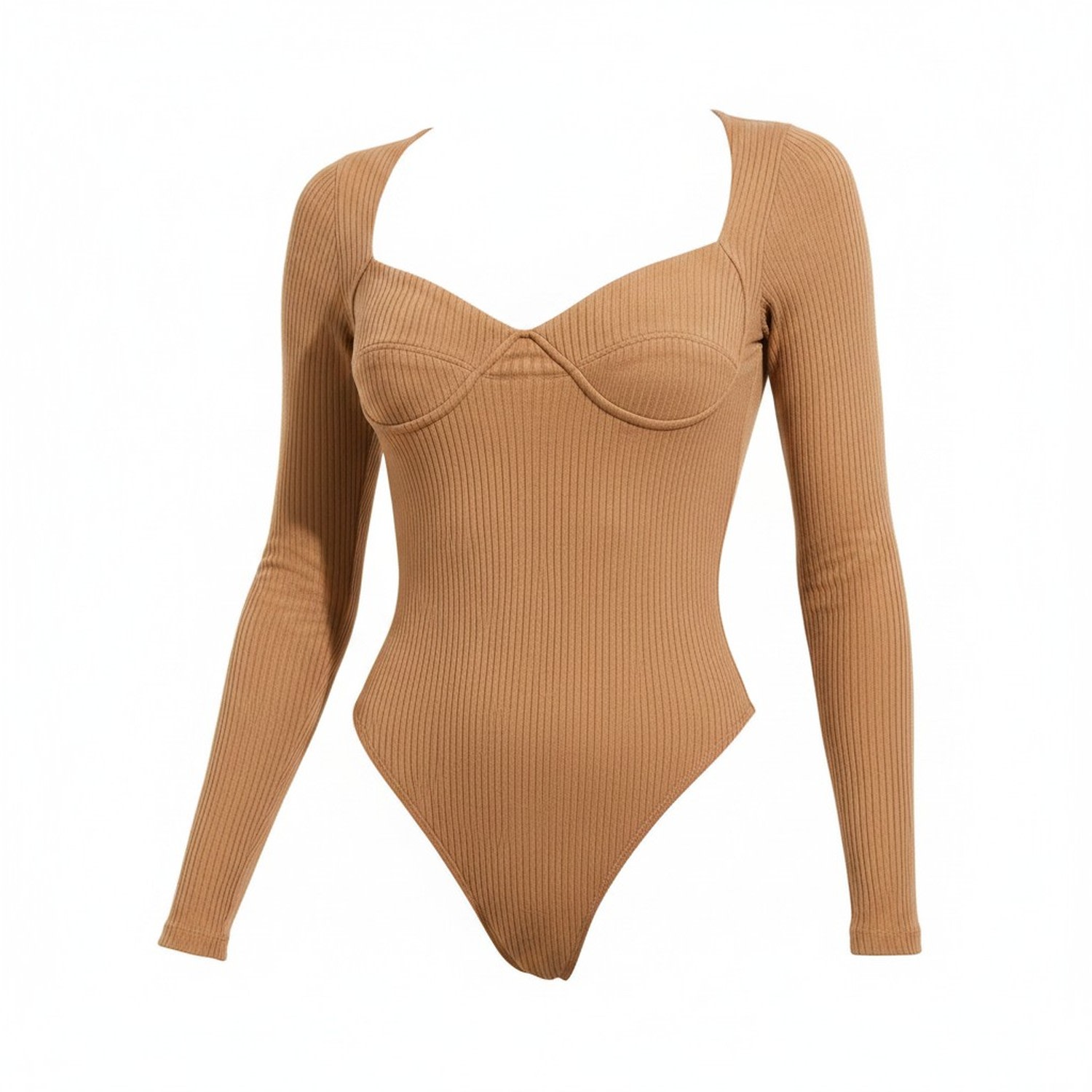Neutrals Tan - Lady Liberty Long Sleeve Leotard - Chuks Collins Diffusion Collection - Tasou - The Athletic Side Of Us | S