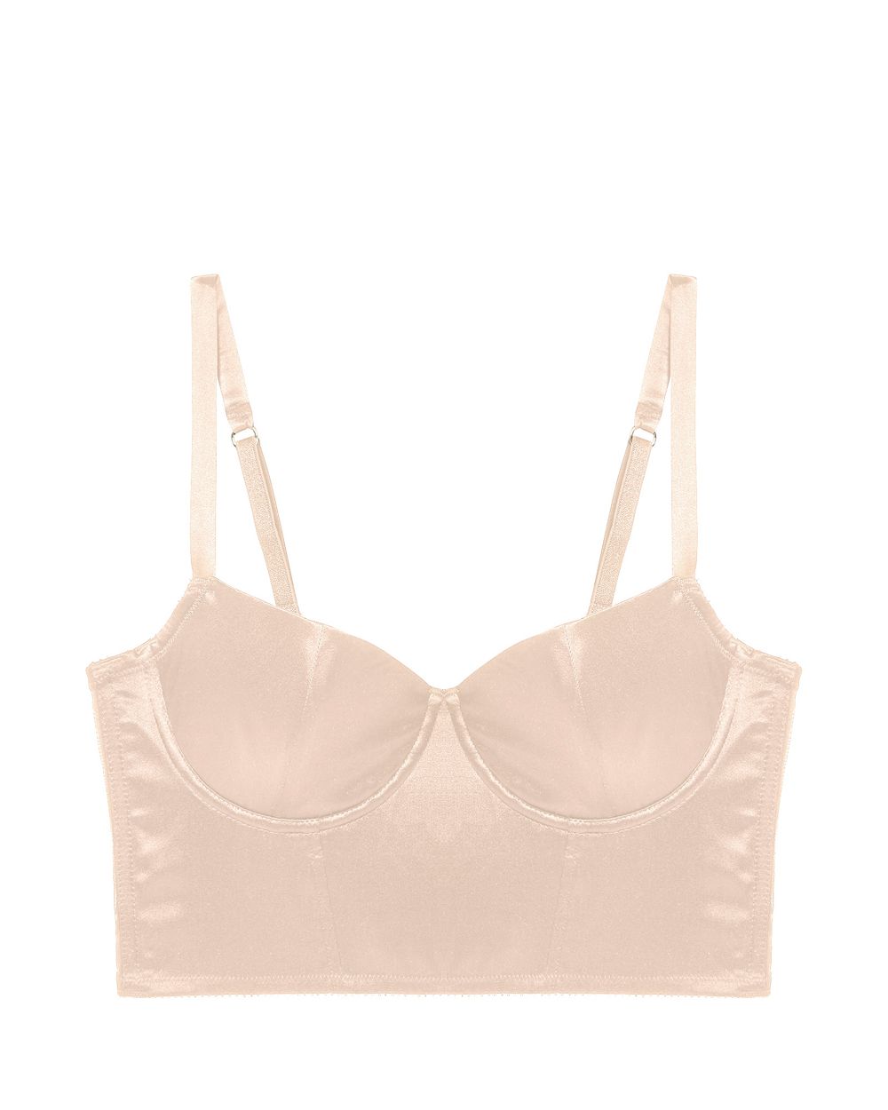 Journelle Women's Pink Iris Underwire Crop Bustier Delicate In Neutral