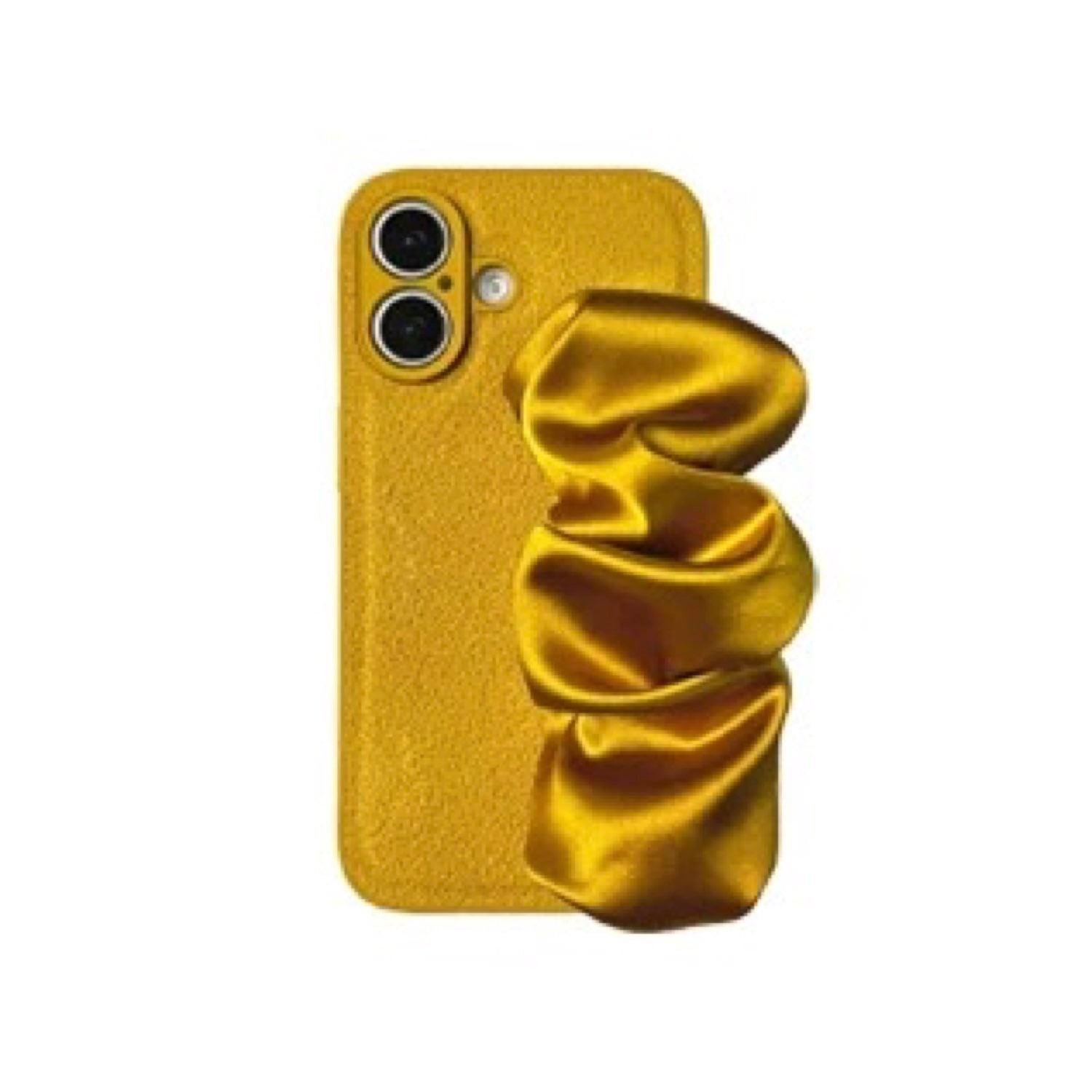 Jiaying Wang Wjy Studio London Yellow / Orange Yellow Phone Case With Silky Hand Holder