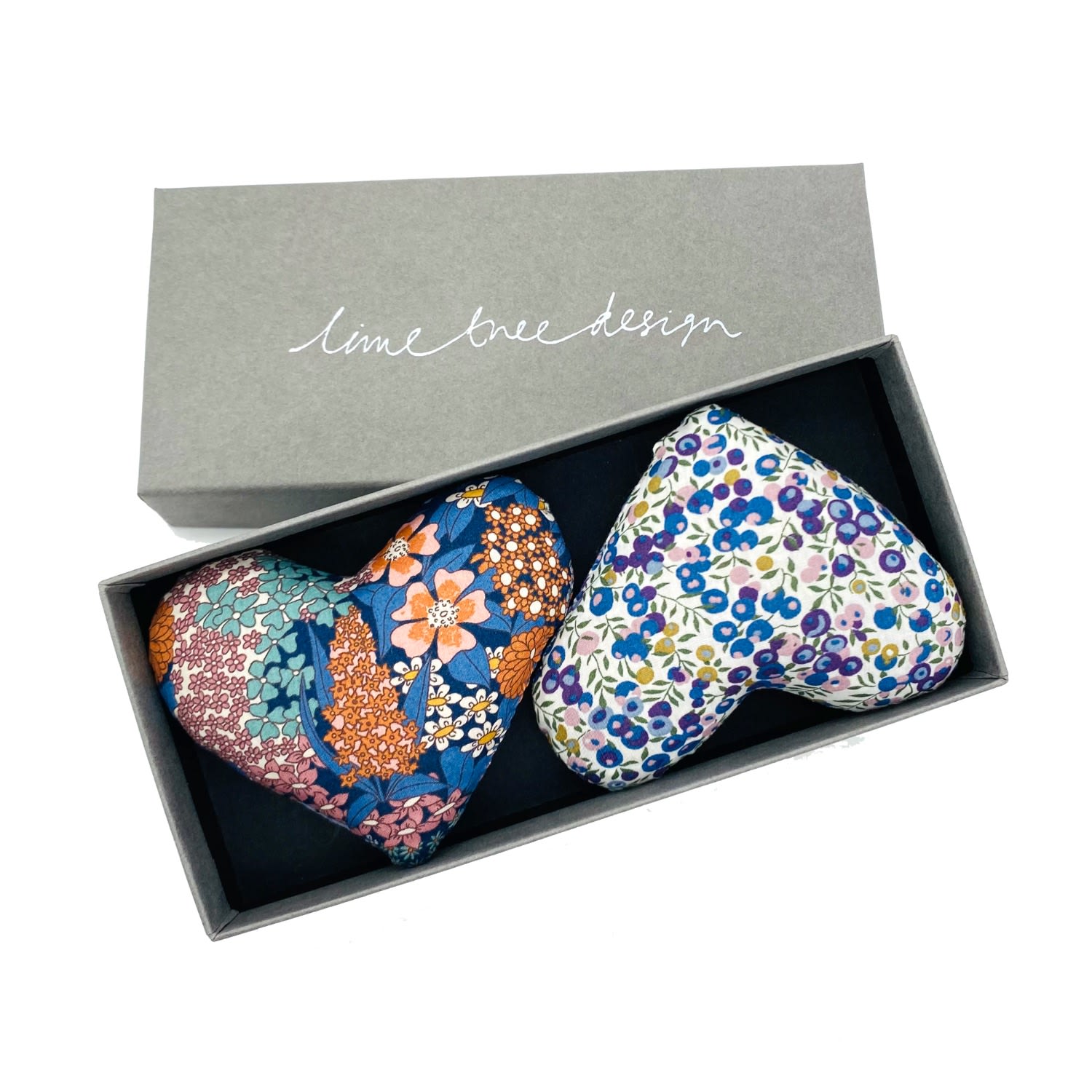 Lime Tree Design Home Sweet Home - Box Of Two Lavender Hearts Made With Liberty In Purple