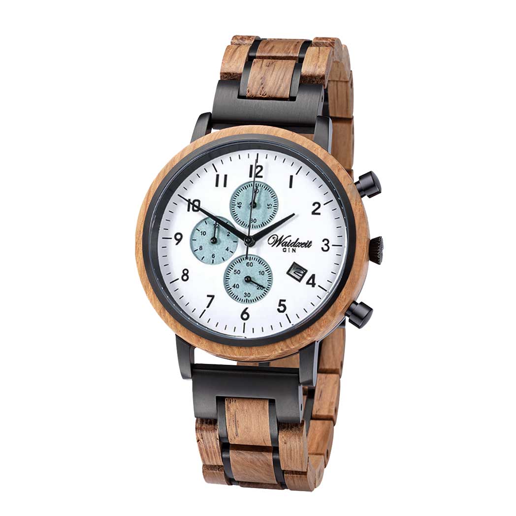 Men’s Blue / Black / Brown Gin White Ice Chronograph Watch Waidzeit