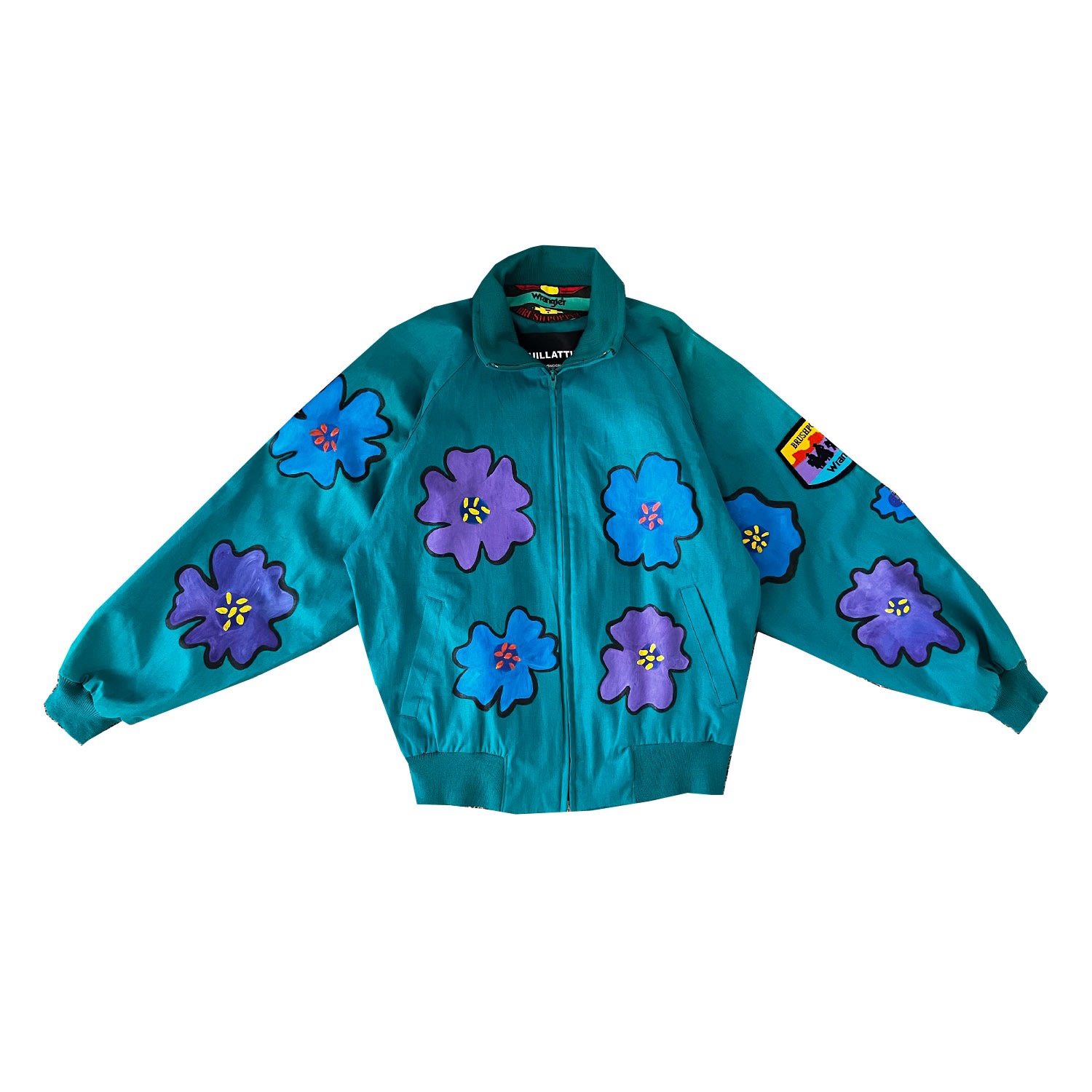 Quillattire Men's Blue Teal Floral Jacket In Blue