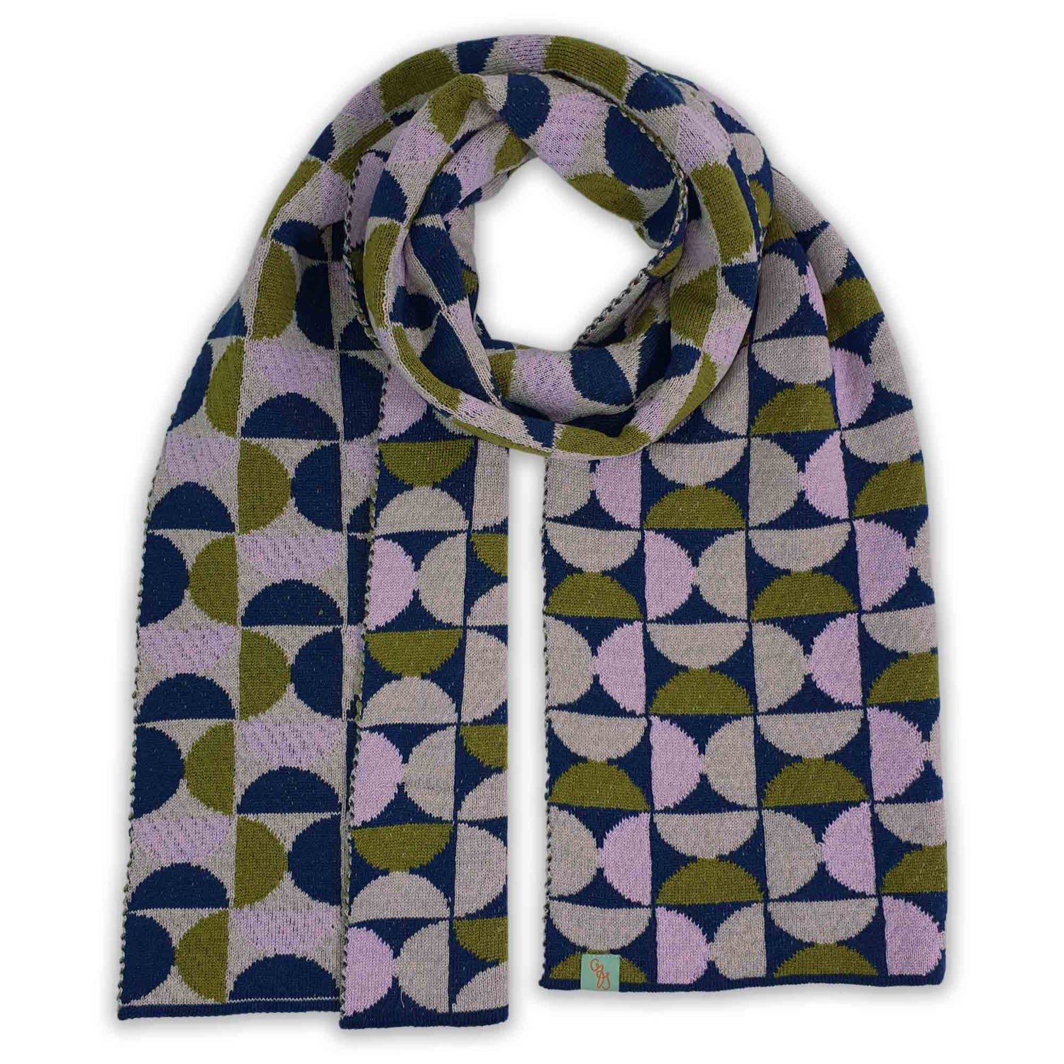 Women’s Neutrals / Green / Blue Scarves - Kinky - Indigo, Sage Green Otto & Spike