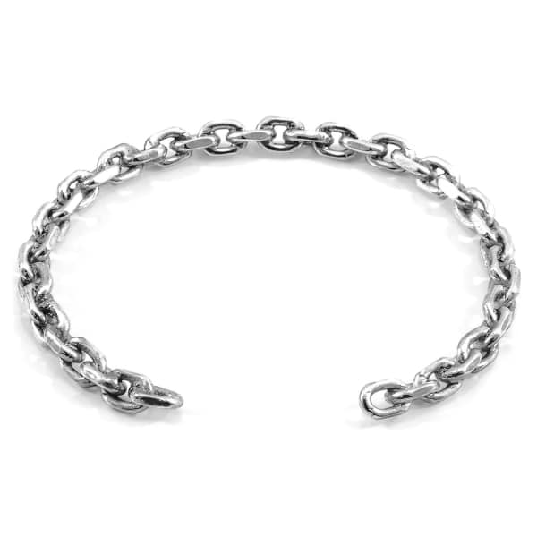Anchor & Crew Halyard Sail Silver Chain Bangle In Chain