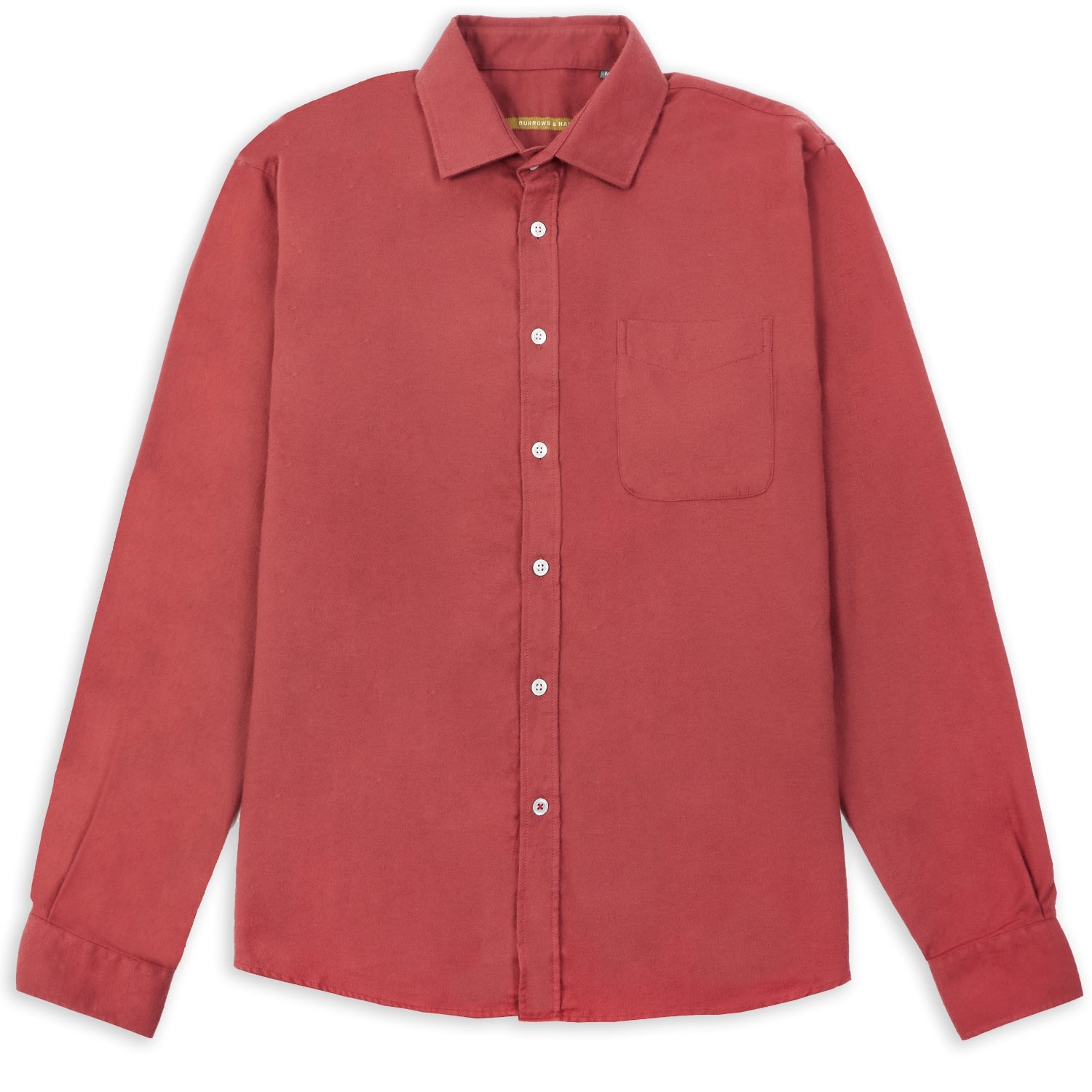 Men’s Red Hudson Shirt - Brick Small Burrows & Hare