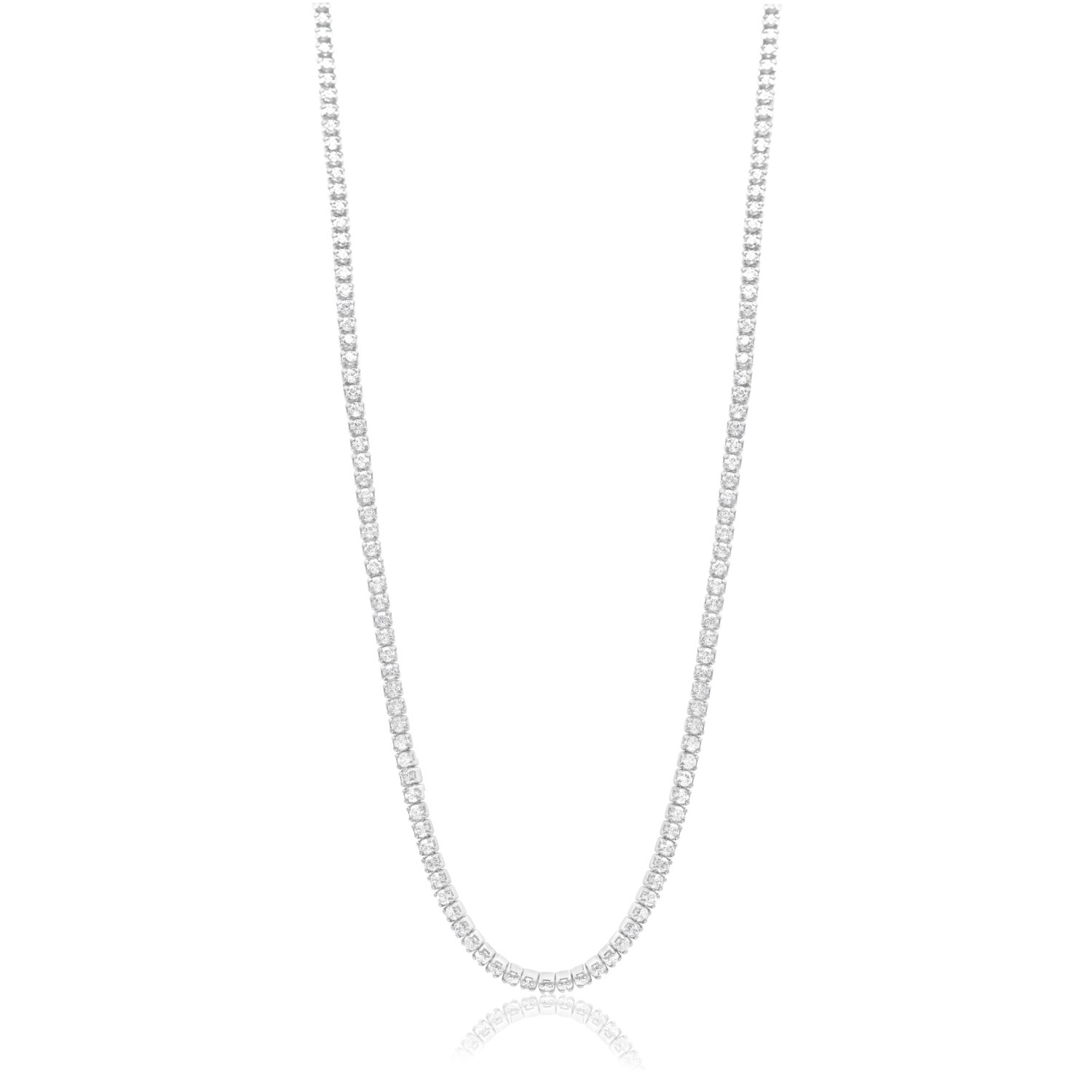 Shymi Women's Thin Tennis Necklace - Silver