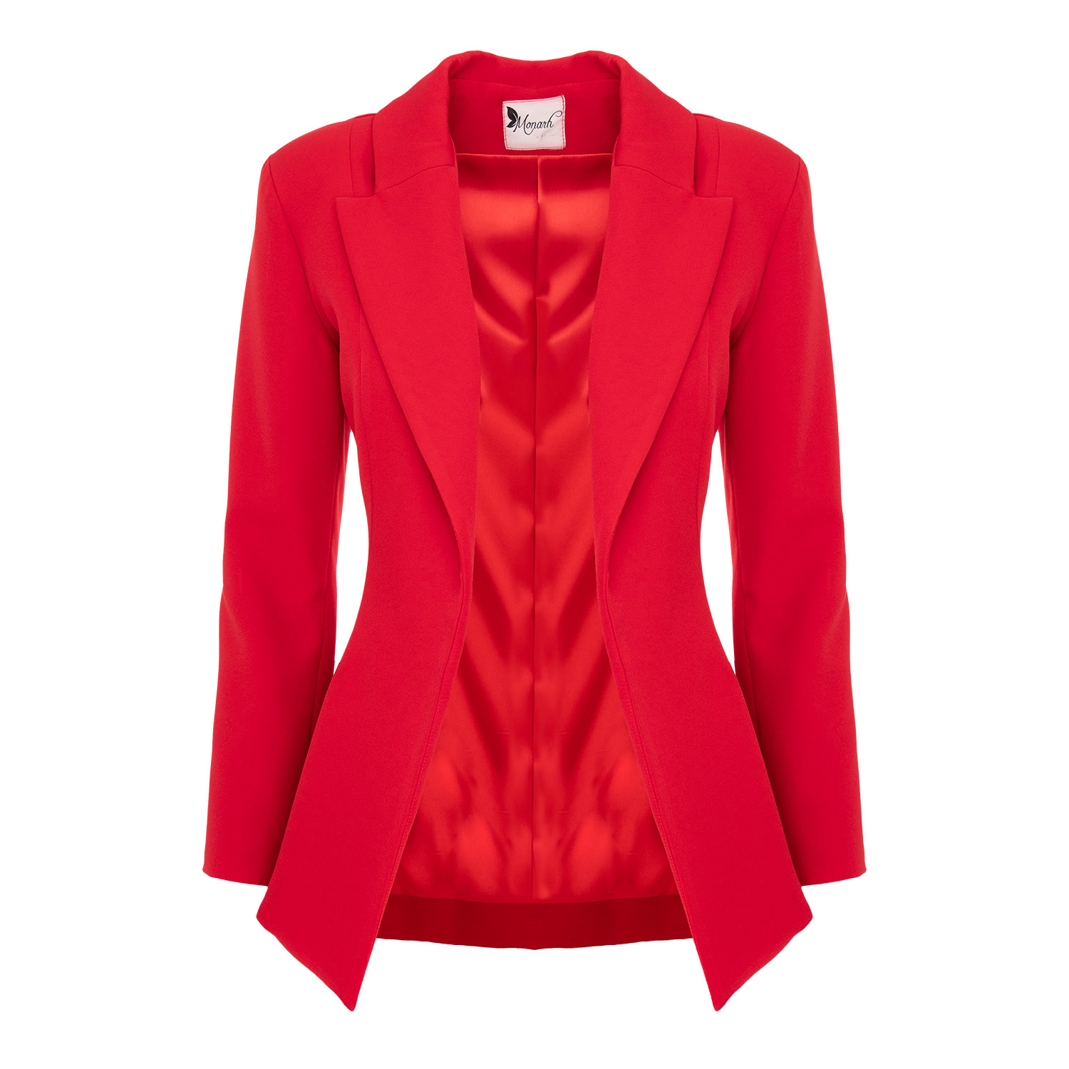 Monarh Women's Black / Red / White Jacket With Waist Cord In Black/red/white