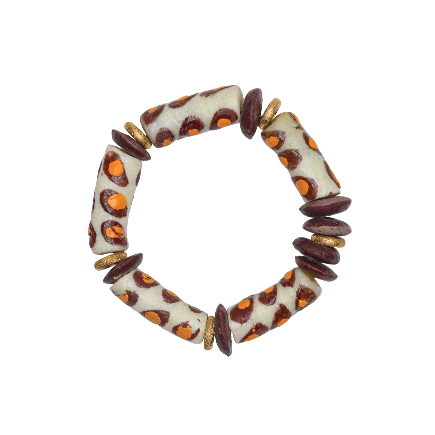 Women’s Brown Binibeca Leopard Krobo Beads Bracelets Binibeca Design