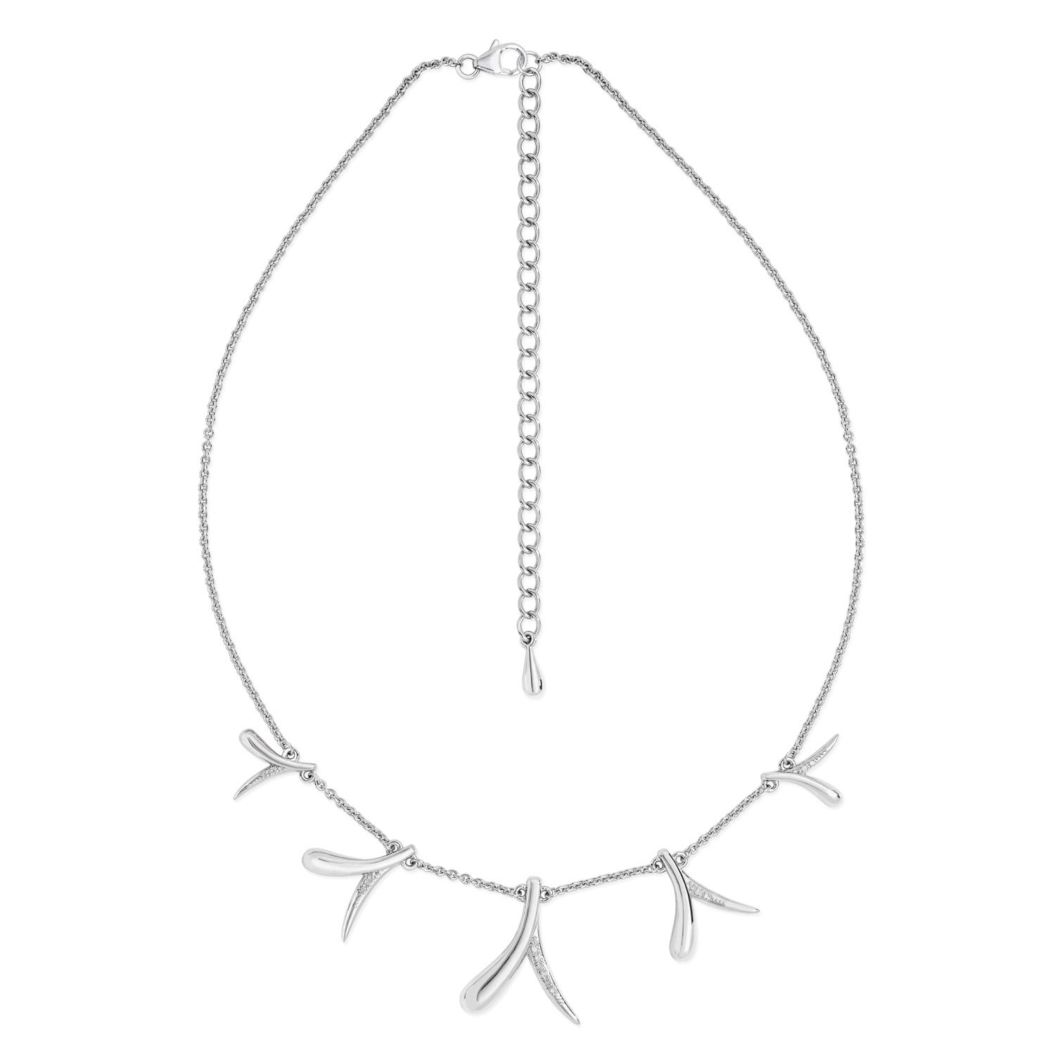 Lucy Quartermaine Women's Silver Sycamore Station Necklace In Metallic