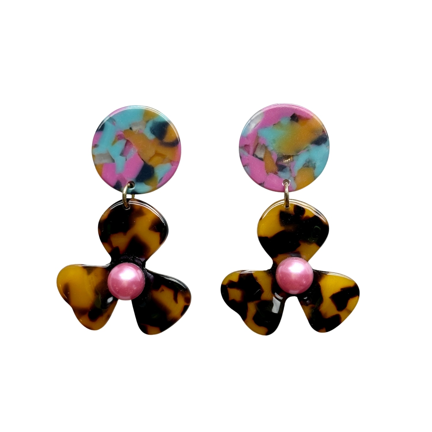 Women’s Blue / Pink / Purple Pearl Water Poppy Drop Earrings In You Had Me At Halo Closet Rehab