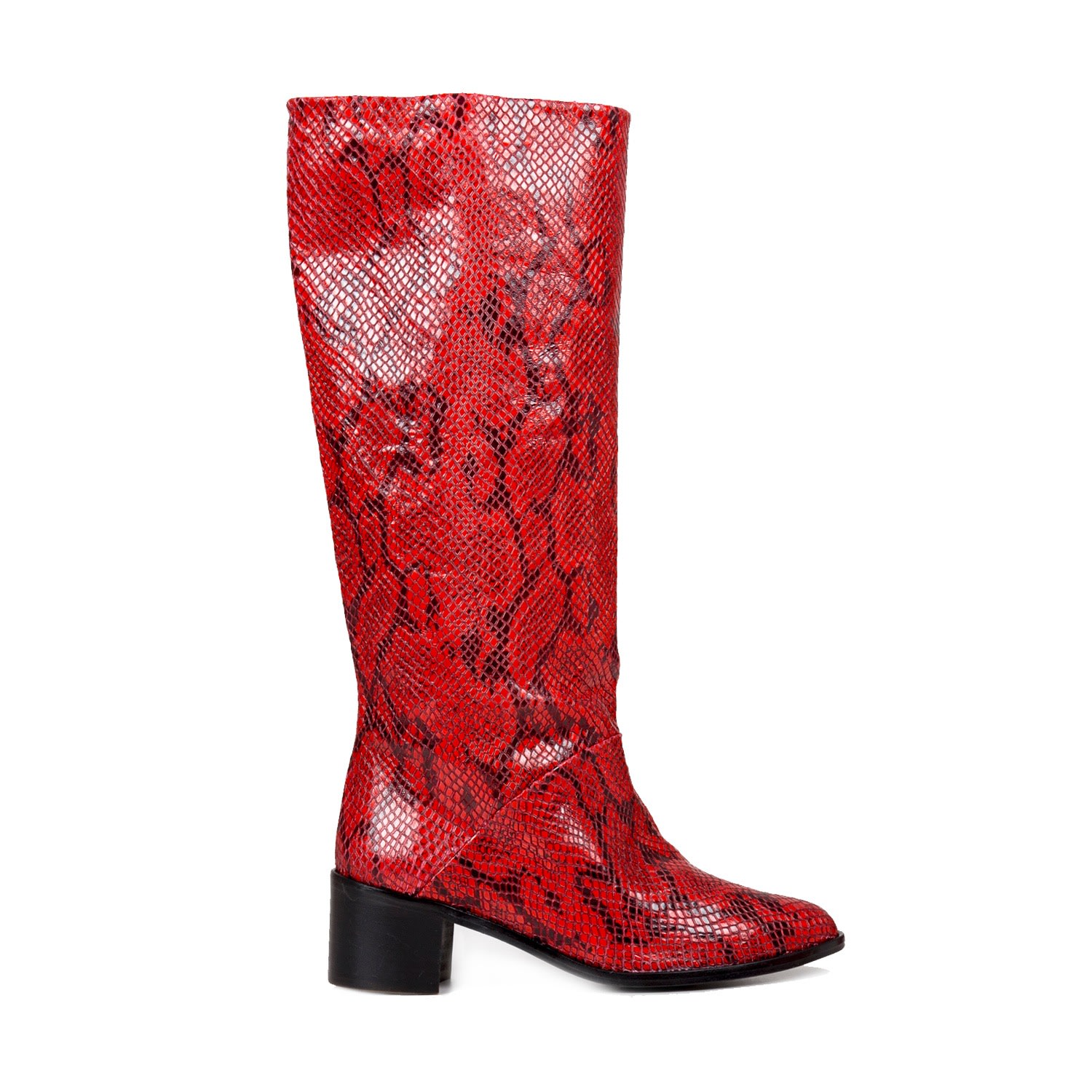 Women’s Red / Black Jossstone Red High Boots 4 Uk Atelier De Charlotte