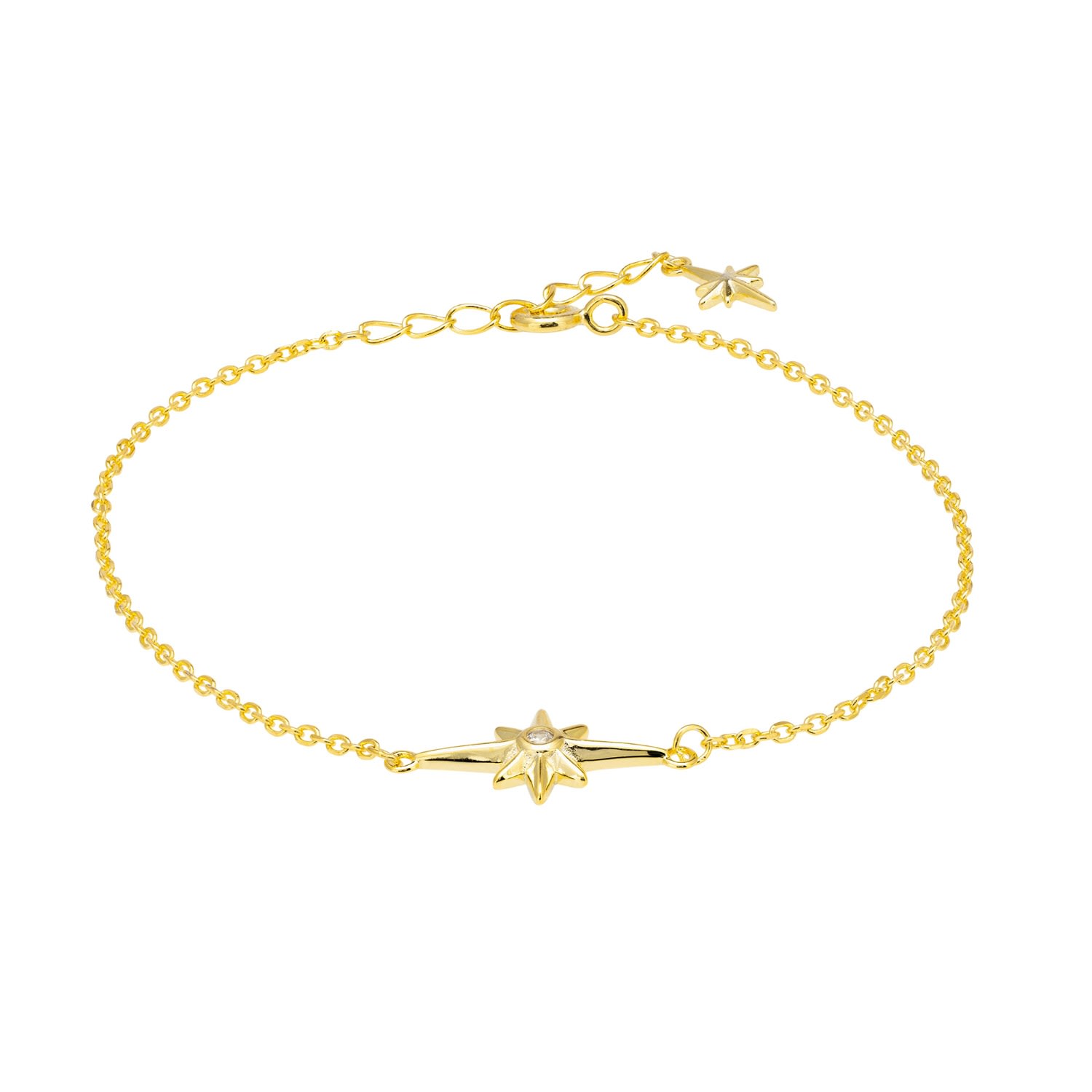 Women’s White / Gold Capella Star Bracelet Gold Latelita