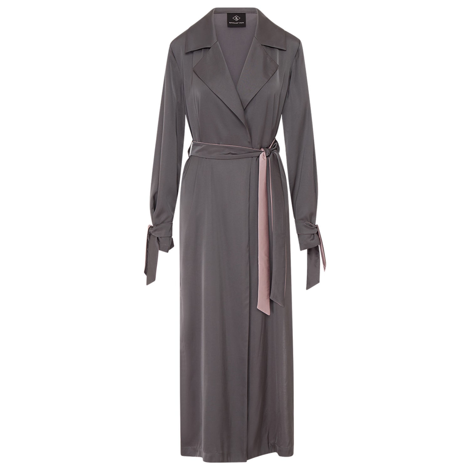 Women’s Grey Trench Coat In Graphite Small Mykaftan