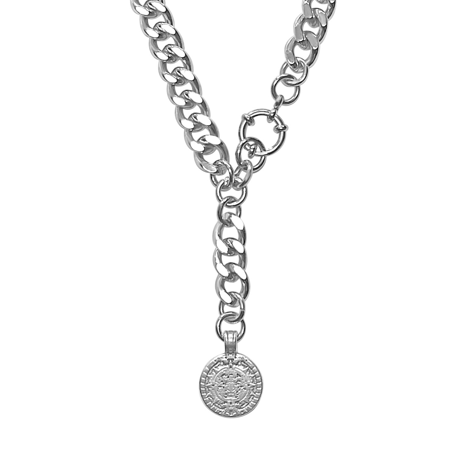 Men’s Silver Coin Chain Lariat Mhart