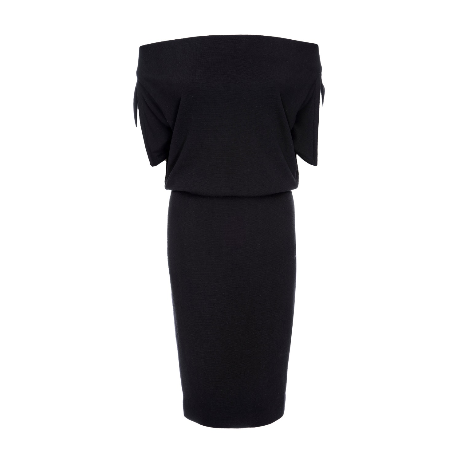 princess polly baby blue dress Alexi Off-The-Shoulder Black Knit Dress | LAHIVE
