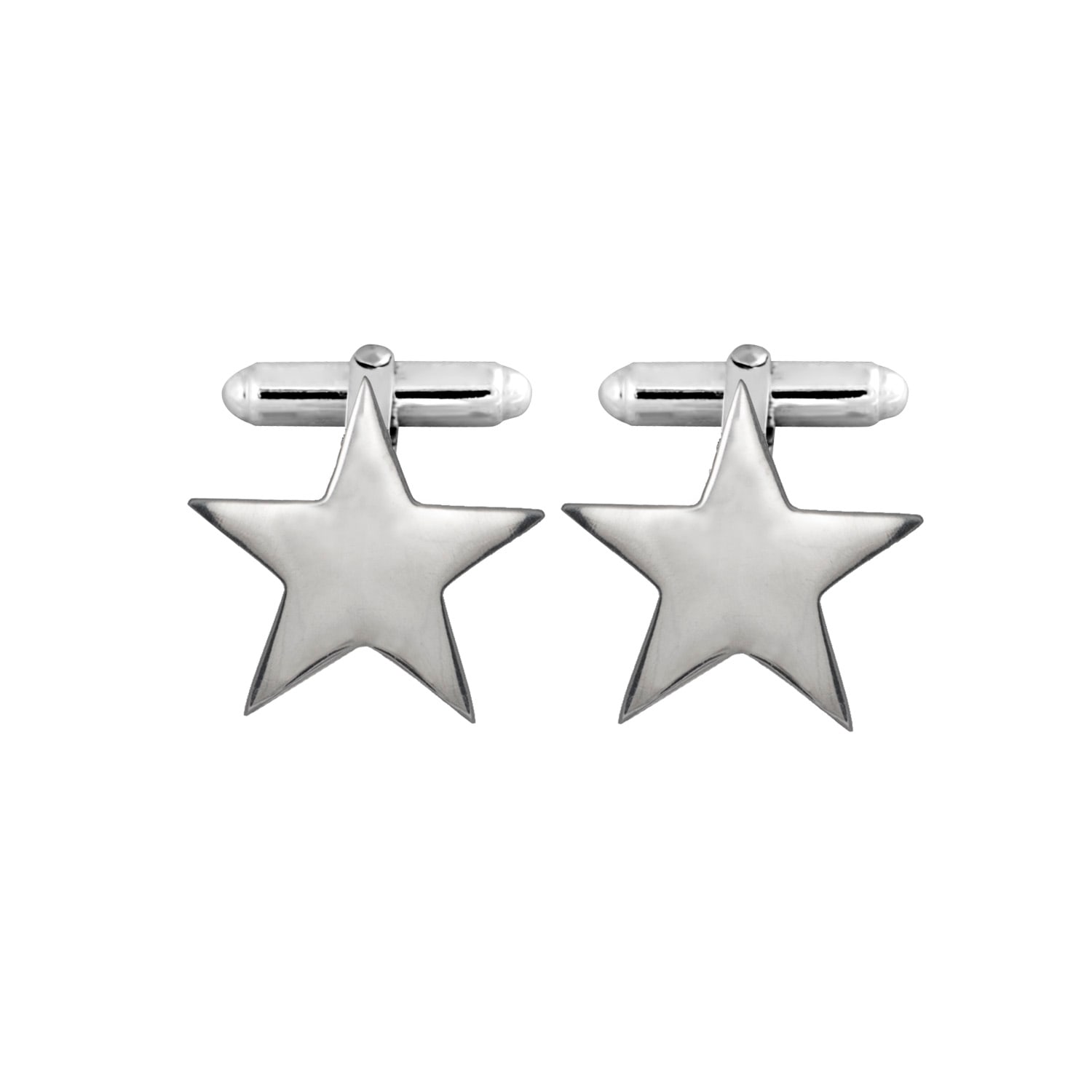 Men's Star Cufflinks Sterling Silver | Edge Only