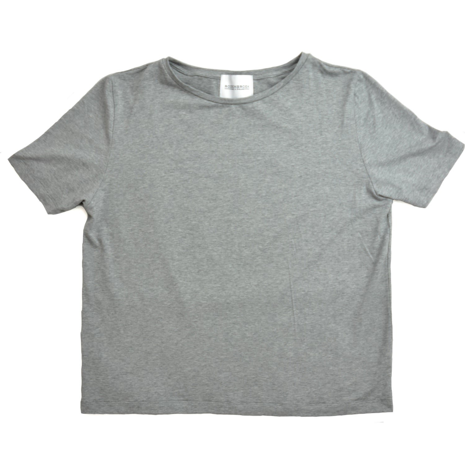 Womens Boxy Fit Short Sleeve Organic Cotton/ Bamboo T-Shirt In Grey Medium Rozenbroek