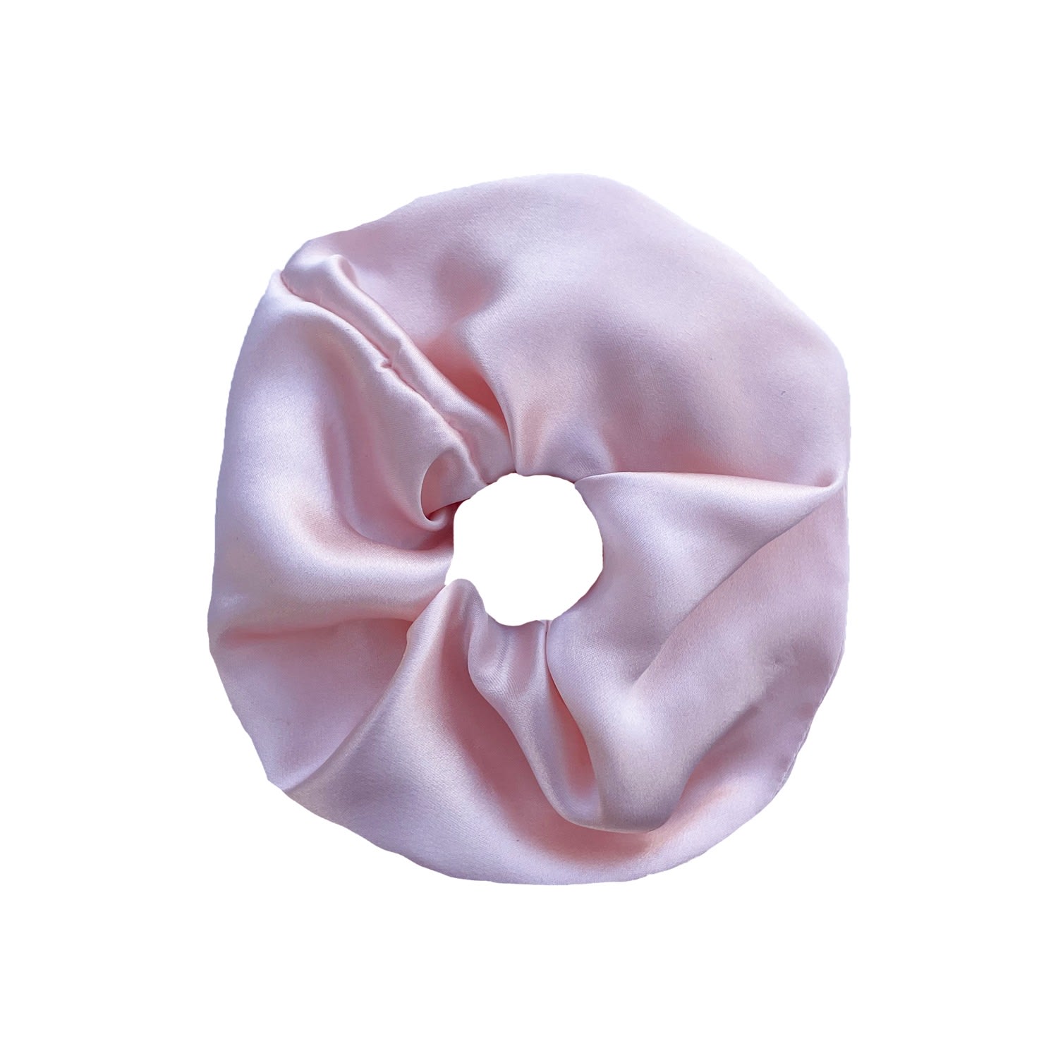 Women’s Pink / Purple Blush Pink Silk Scrunchie Crease