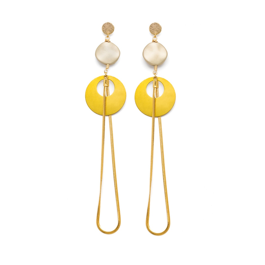 Rejected Hearts Club Women's Gold Devi Goddess Dangle Earrings In Gold