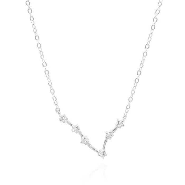 Women’s Pisces Zodiac Constellation Necklace In Silver Gold Trip