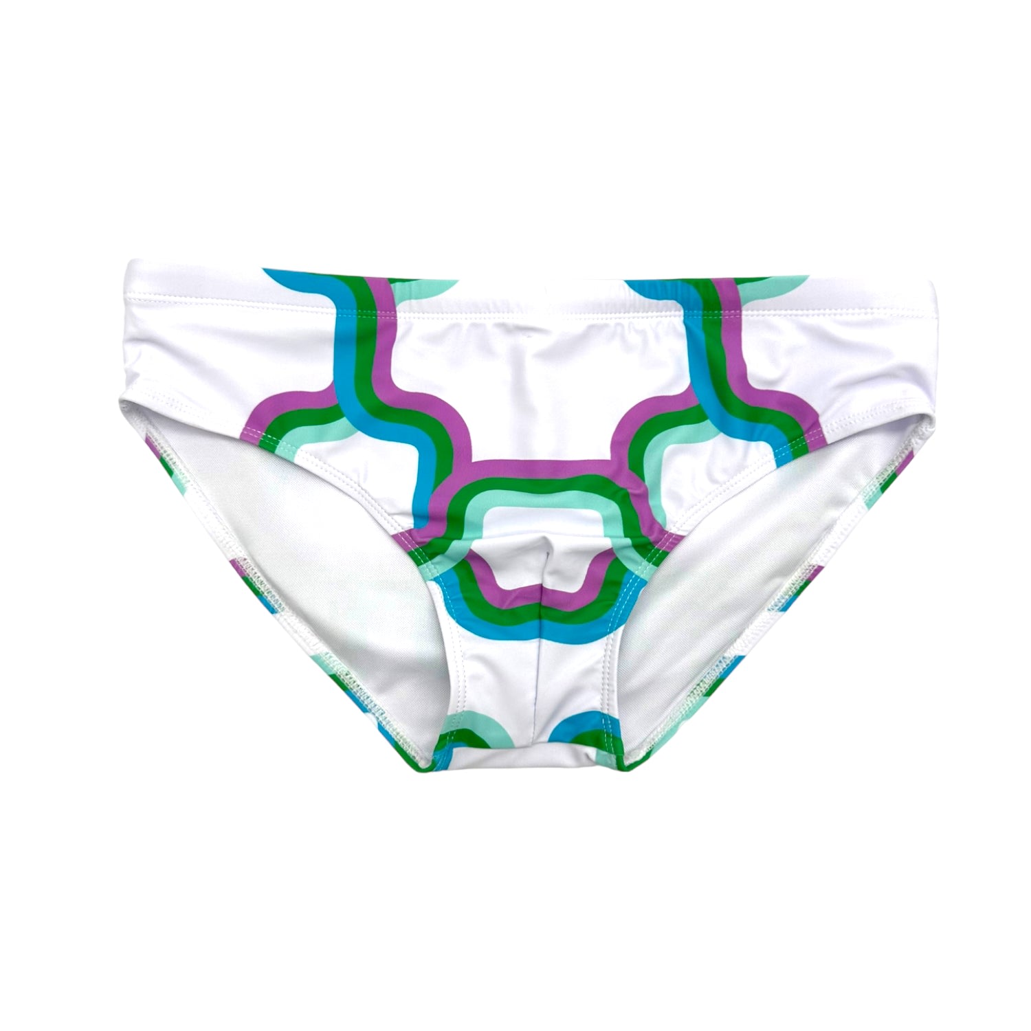 Julia Clancey White Azure Lilac Men's Smugglers In White