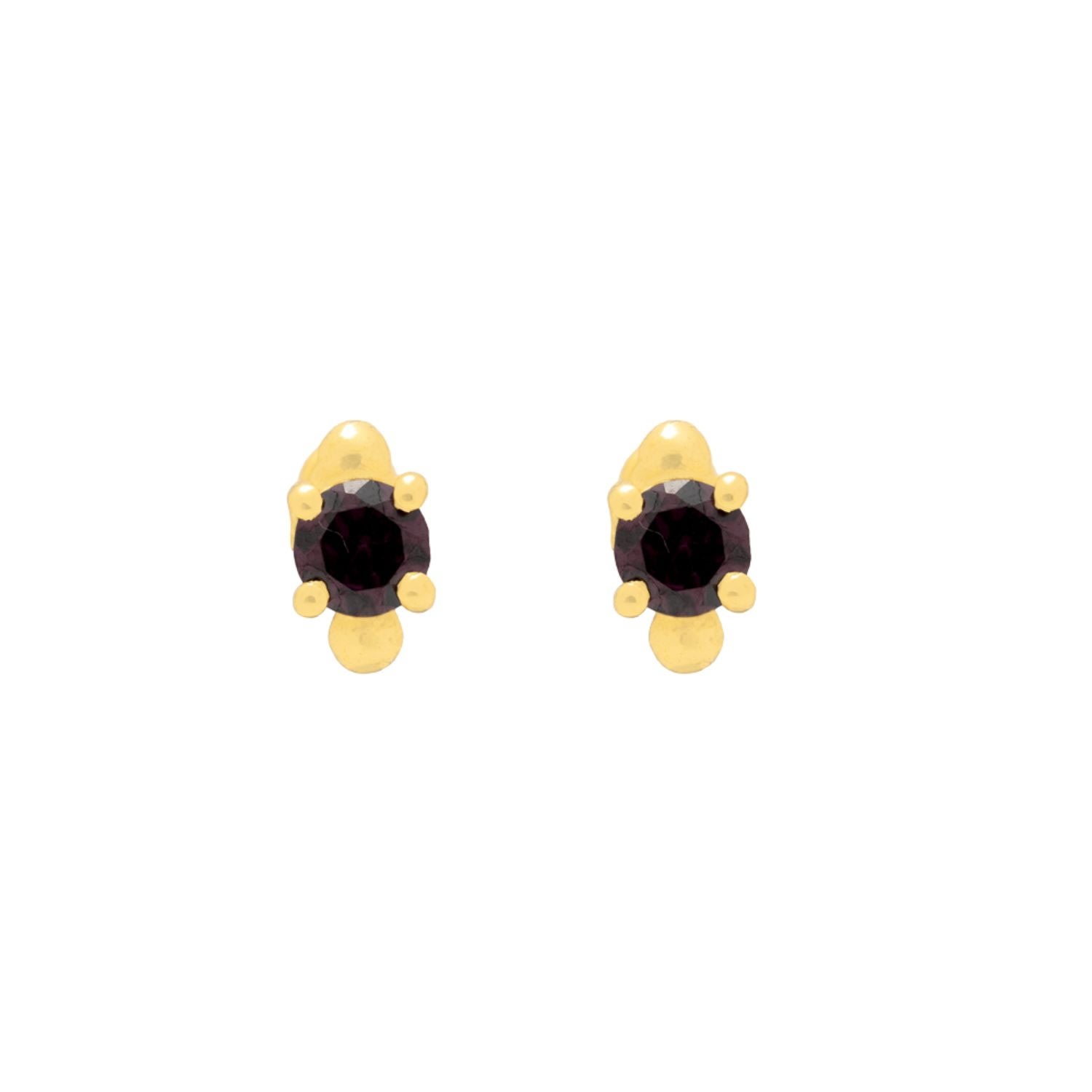 Lavani Jewels Women's Purple / Gold Purple Selene Piercing Unit In Black