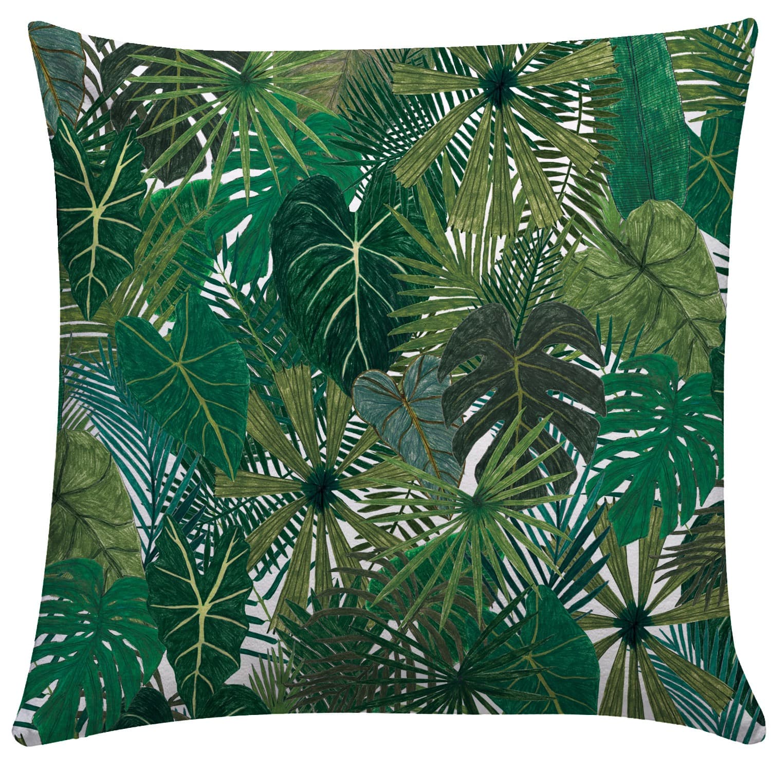 green botanical cushions